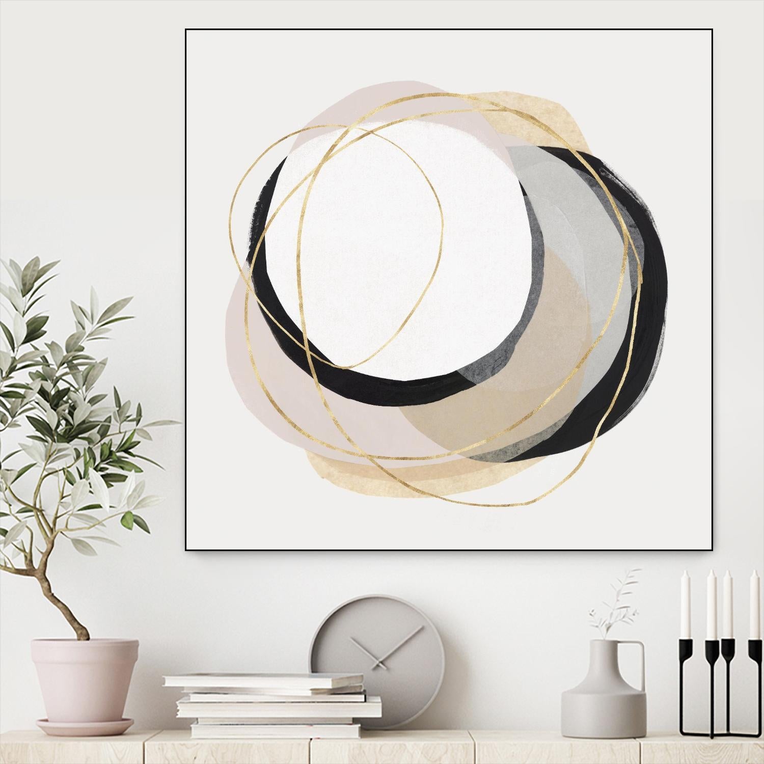 Ring of Gold I by PI Studio on GIANT ART - gold abstract abstract