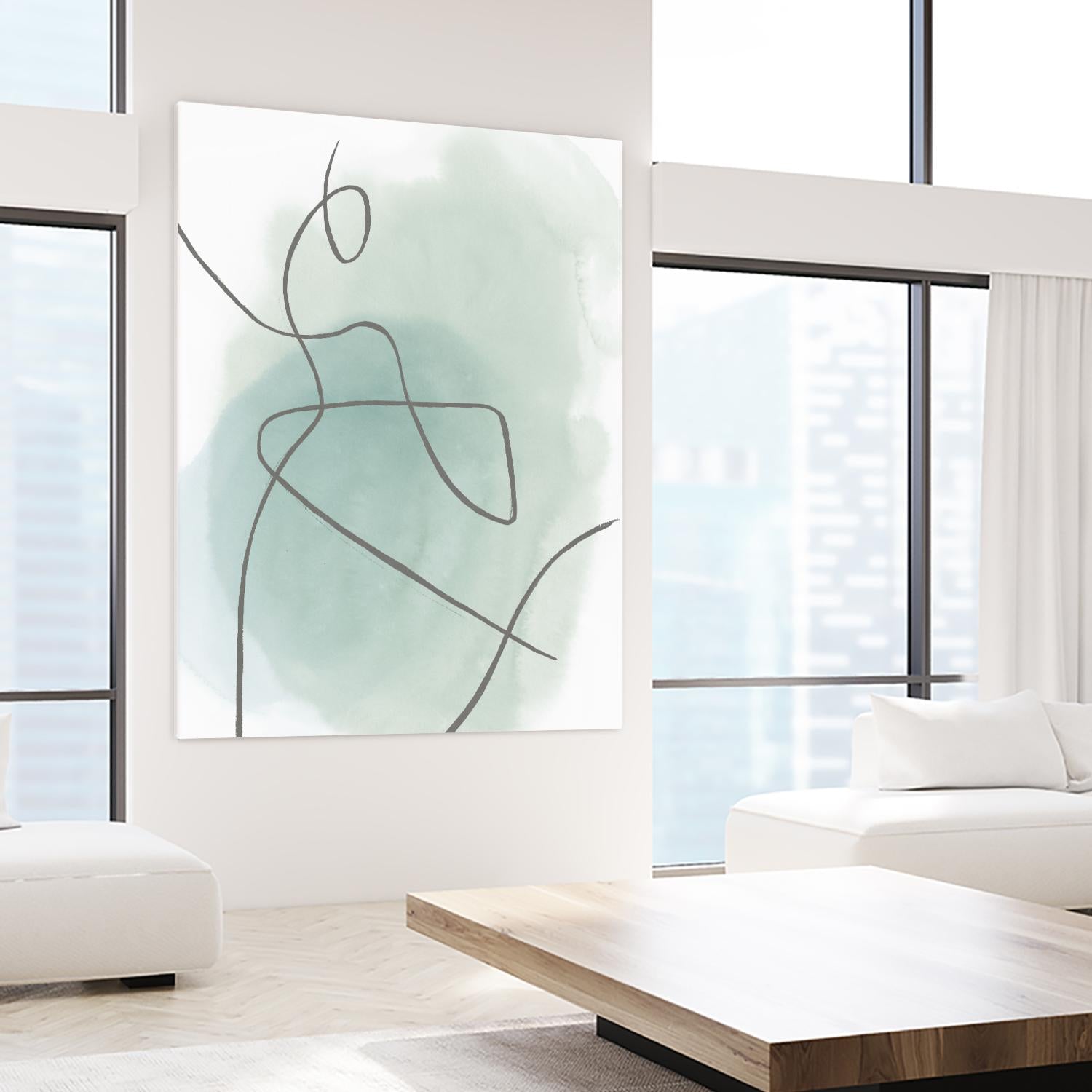 Follow Green II by PI Studio on GIANT ART - green linear lines