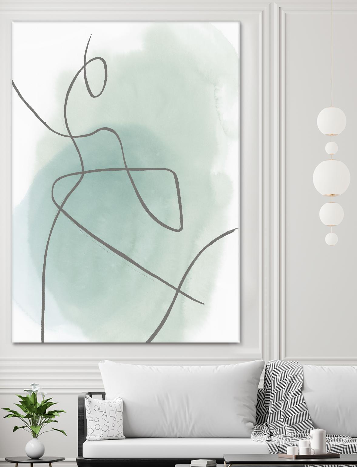 Follow Green II by PI Studio on GIANT ART - green linear lines