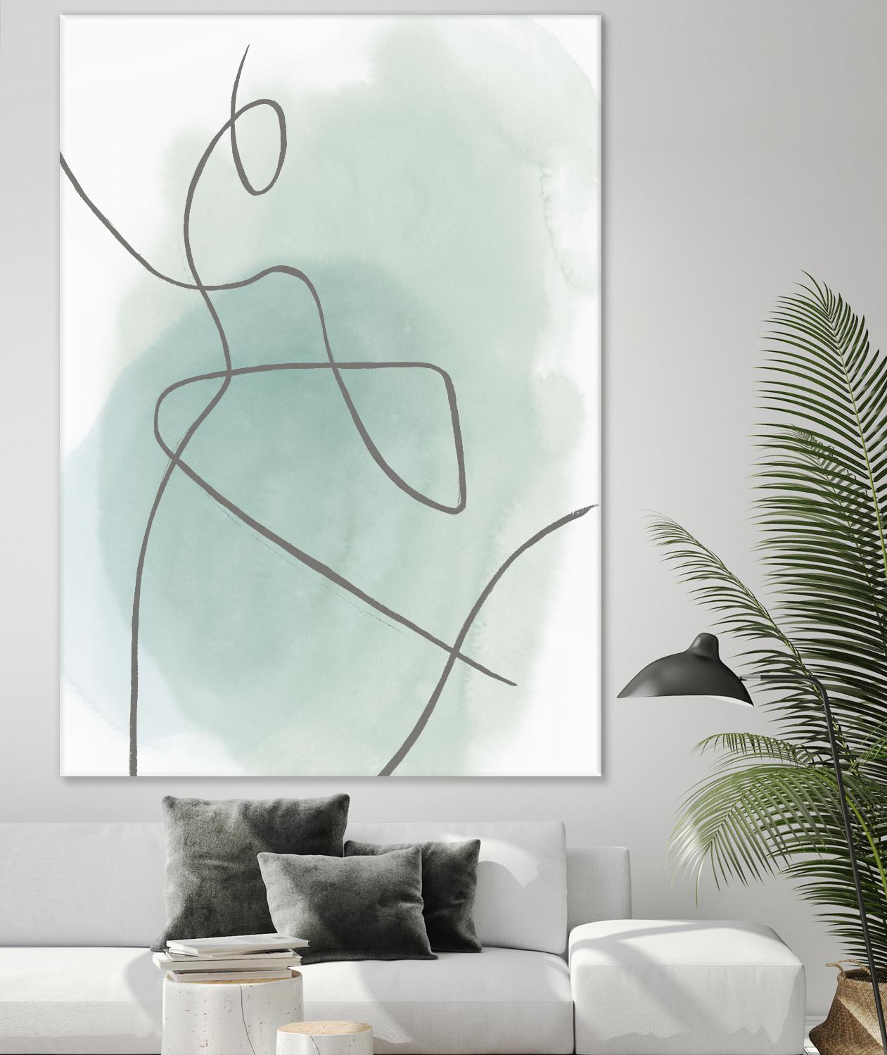 Follow Green II by PI Studio on GIANT ART - green linear lines