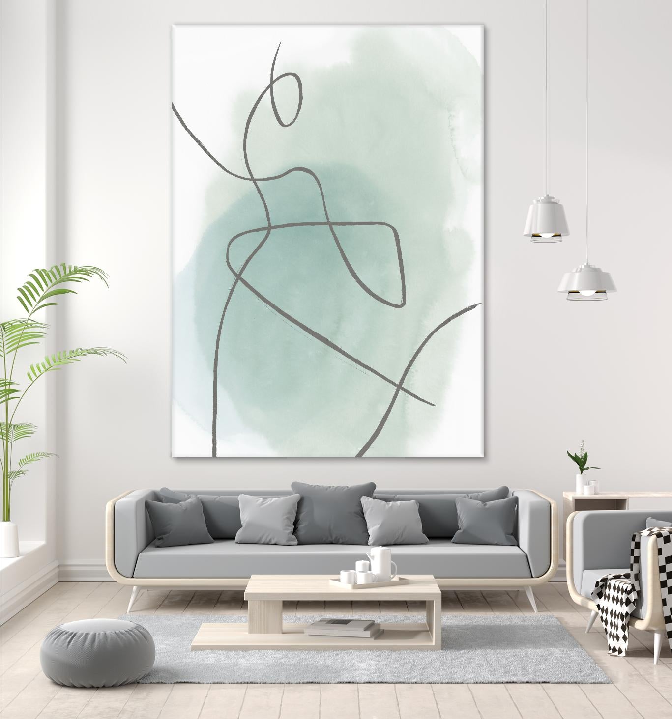 Follow Green II by PI Studio on GIANT ART - green linear lines