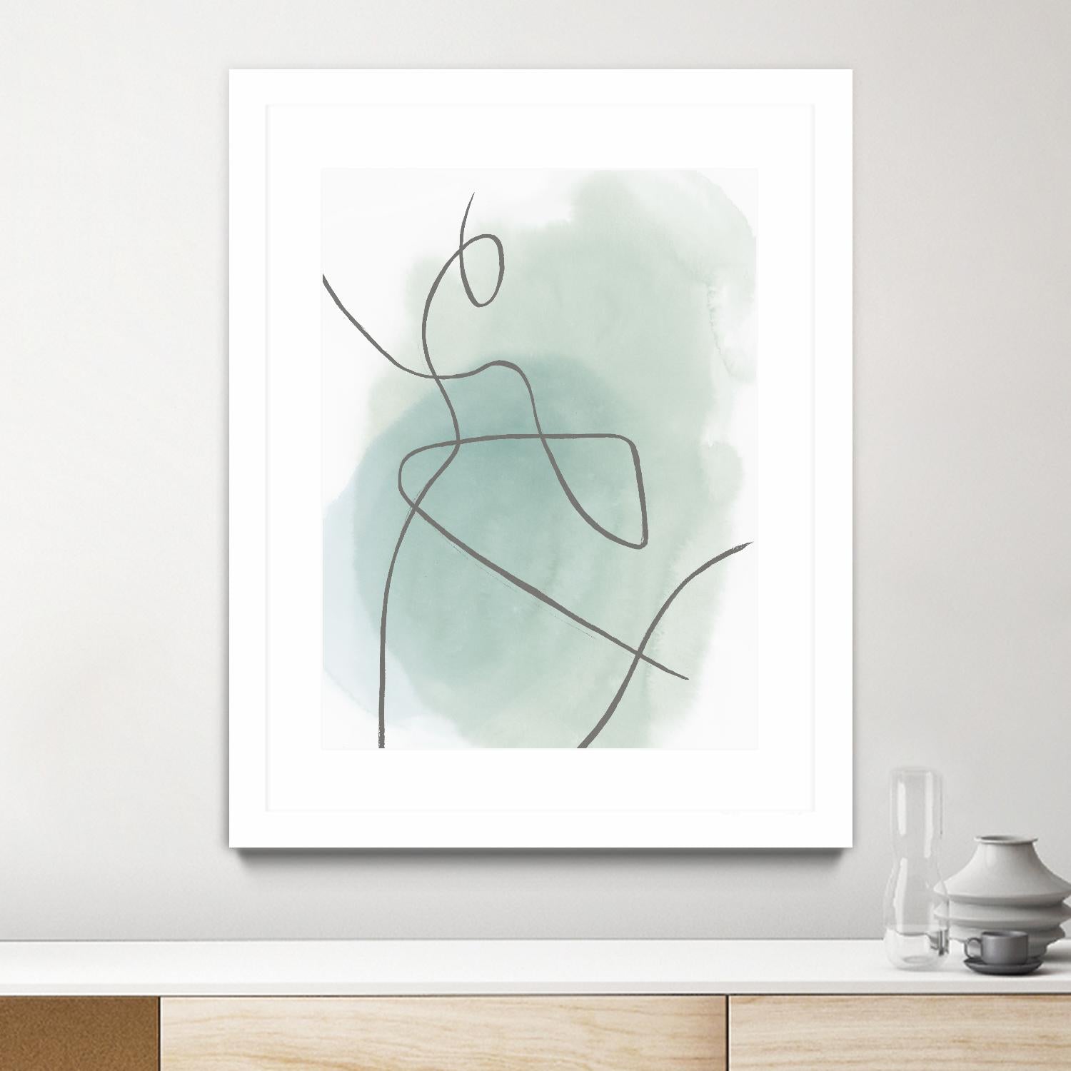 Follow Green II by PI Studio on GIANT ART - green linear lines