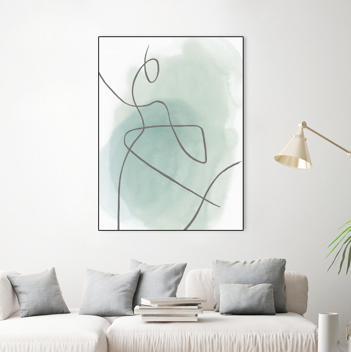 Follow Green II by PI Studio on GIANT ART - green linear lines