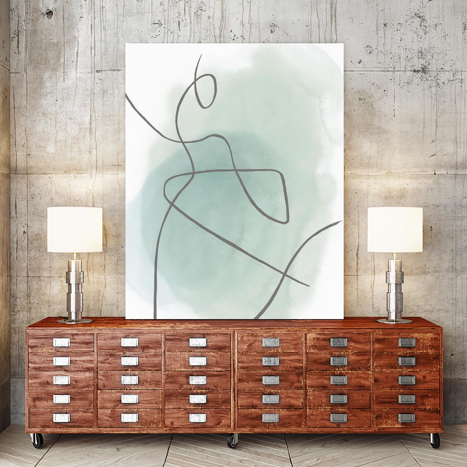 Follow Green II by PI Studio on GIANT ART - green linear lines