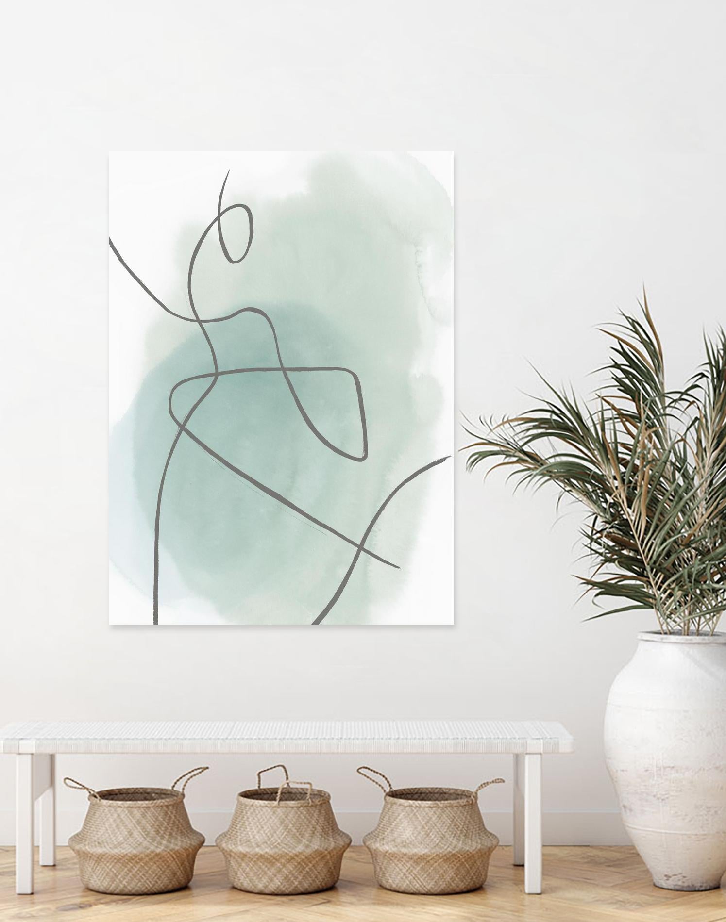 Follow Green II by PI Studio on GIANT ART - green linear lines