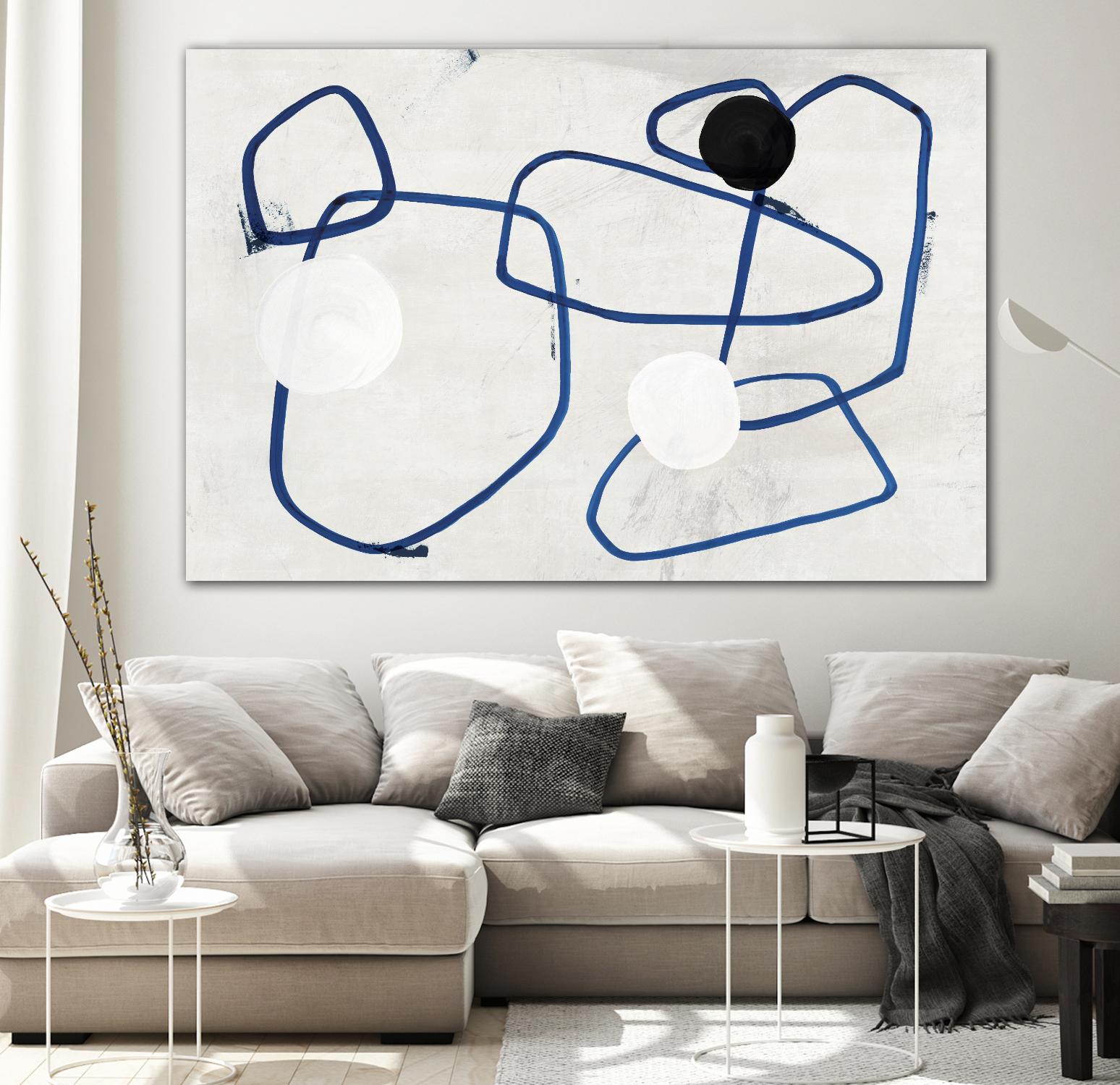 Midblue I by PI Studio on GIANT ART - blue linear