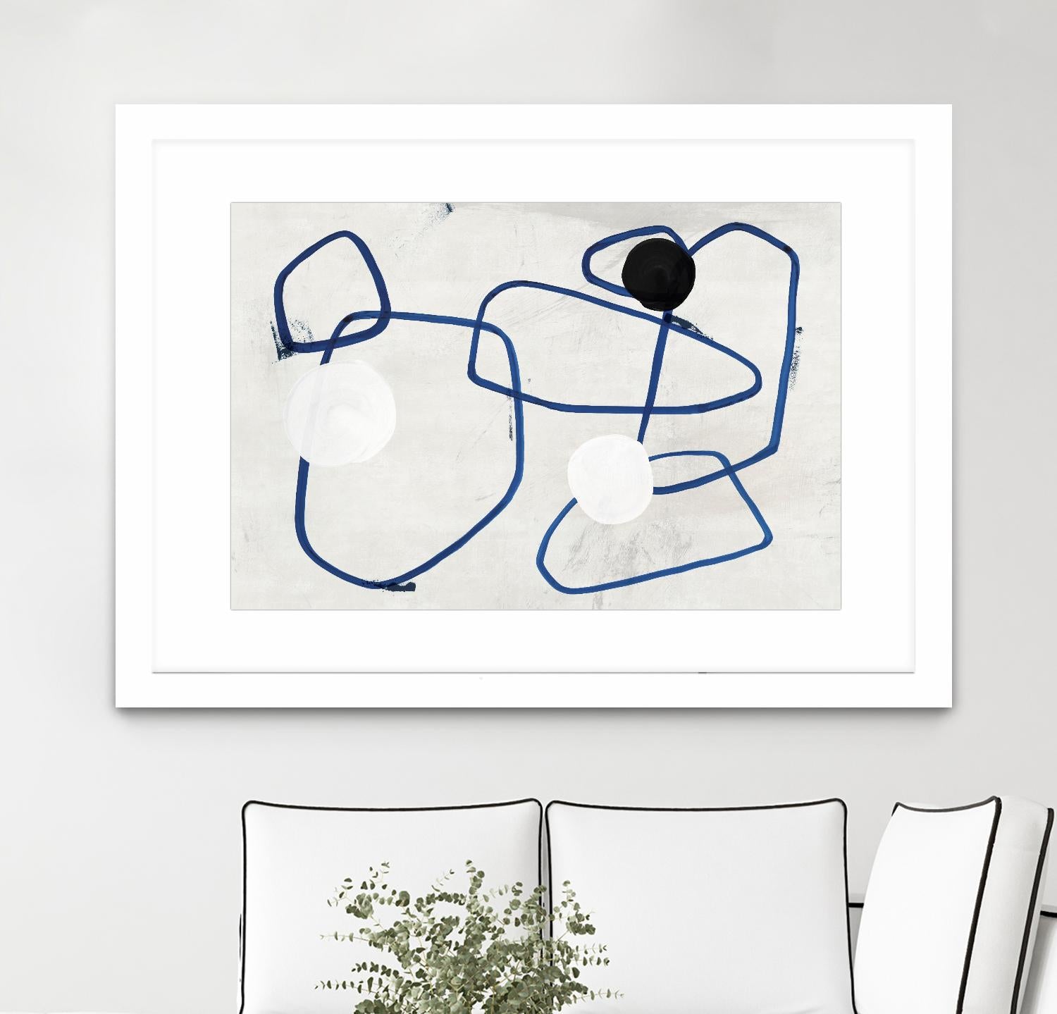 Midblue I by PI Studio on GIANT ART - blue linear