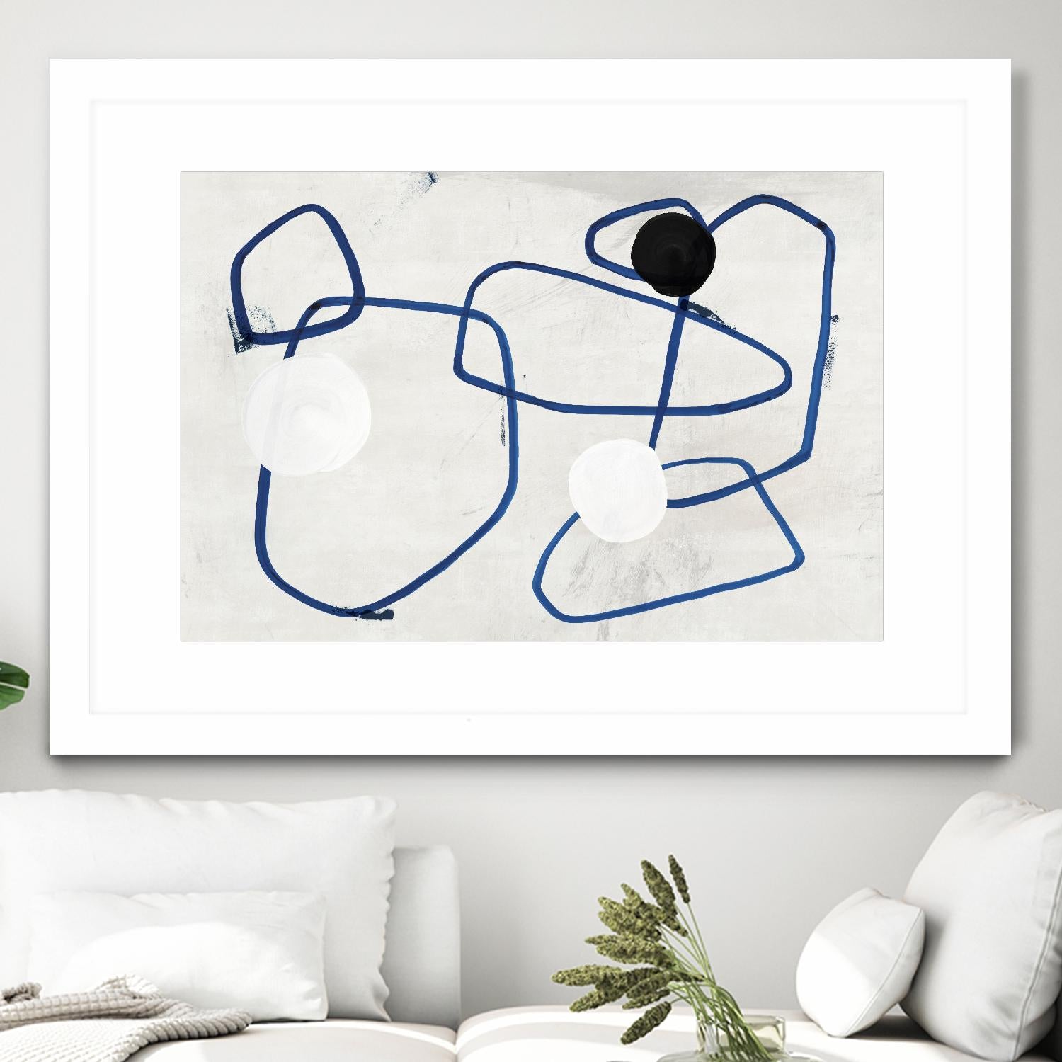 Midblue I by PI Studio on GIANT ART - blue linear