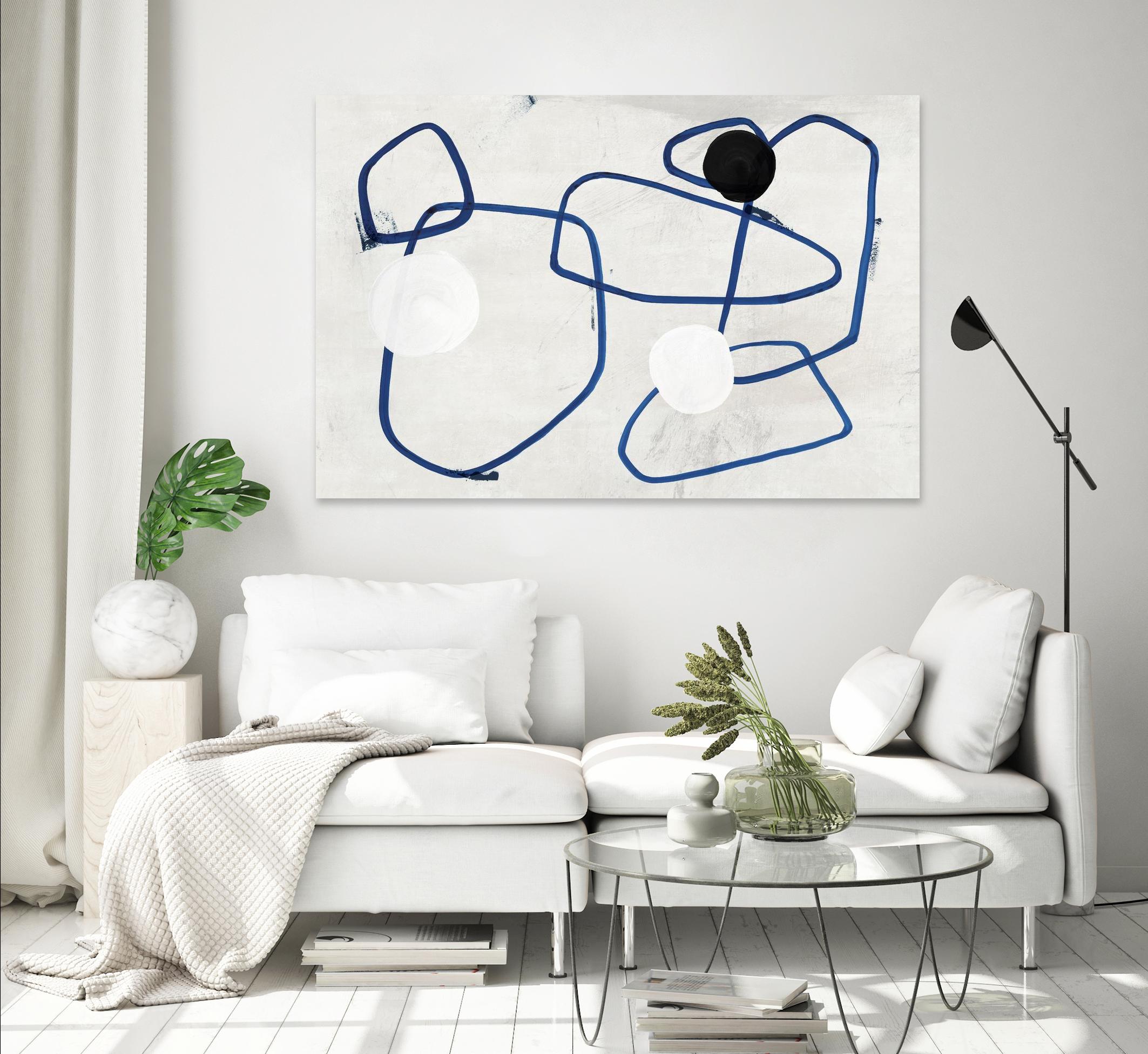 Midblue I by PI Studio on GIANT ART - blue linear