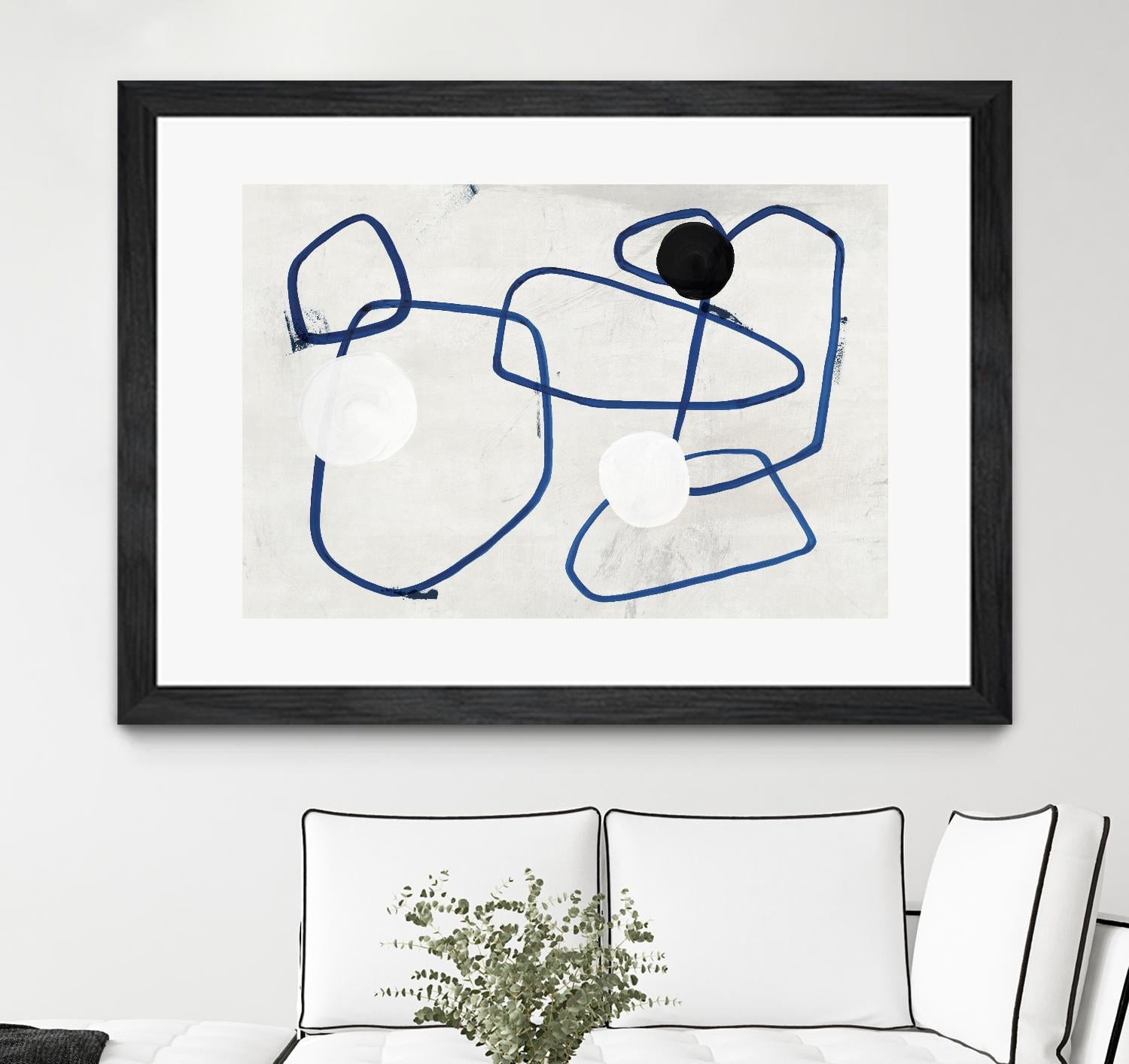 Midblue I by PI Studio on GIANT ART - blue linear