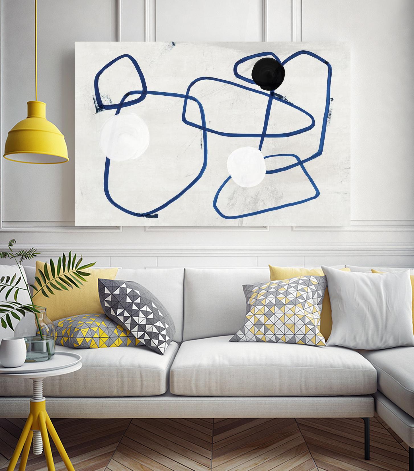 Midblue I by PI Studio on GIANT ART - blue linear