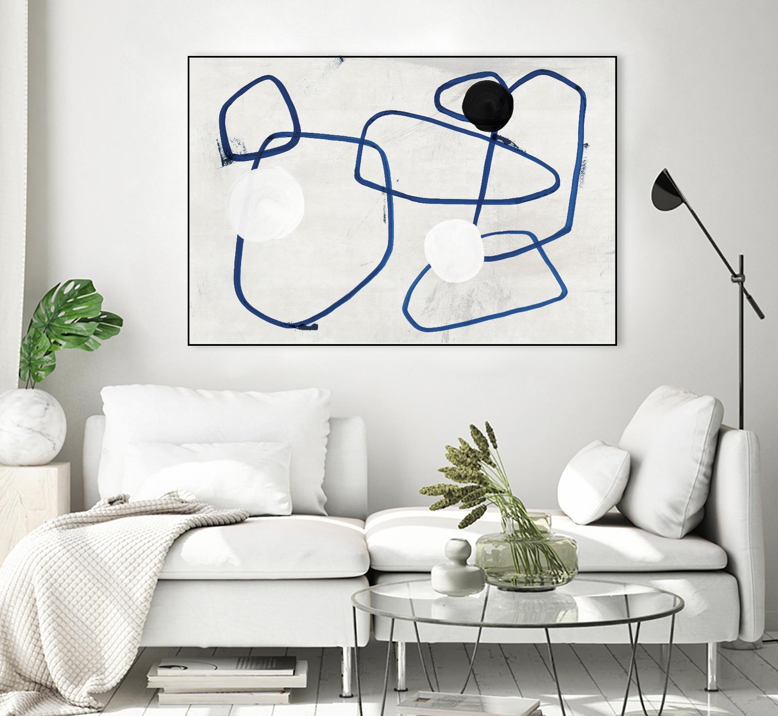 Midblue I by PI Studio on GIANT ART - blue linear