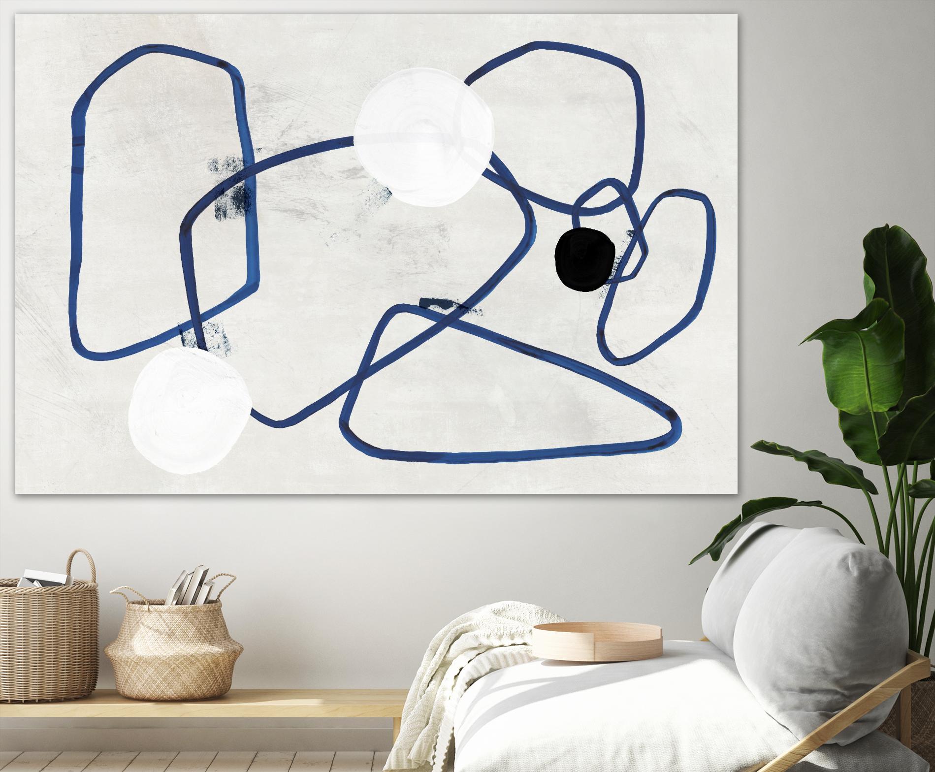 Midblue II by PI Studio on GIANT ART - blue shapes abstract