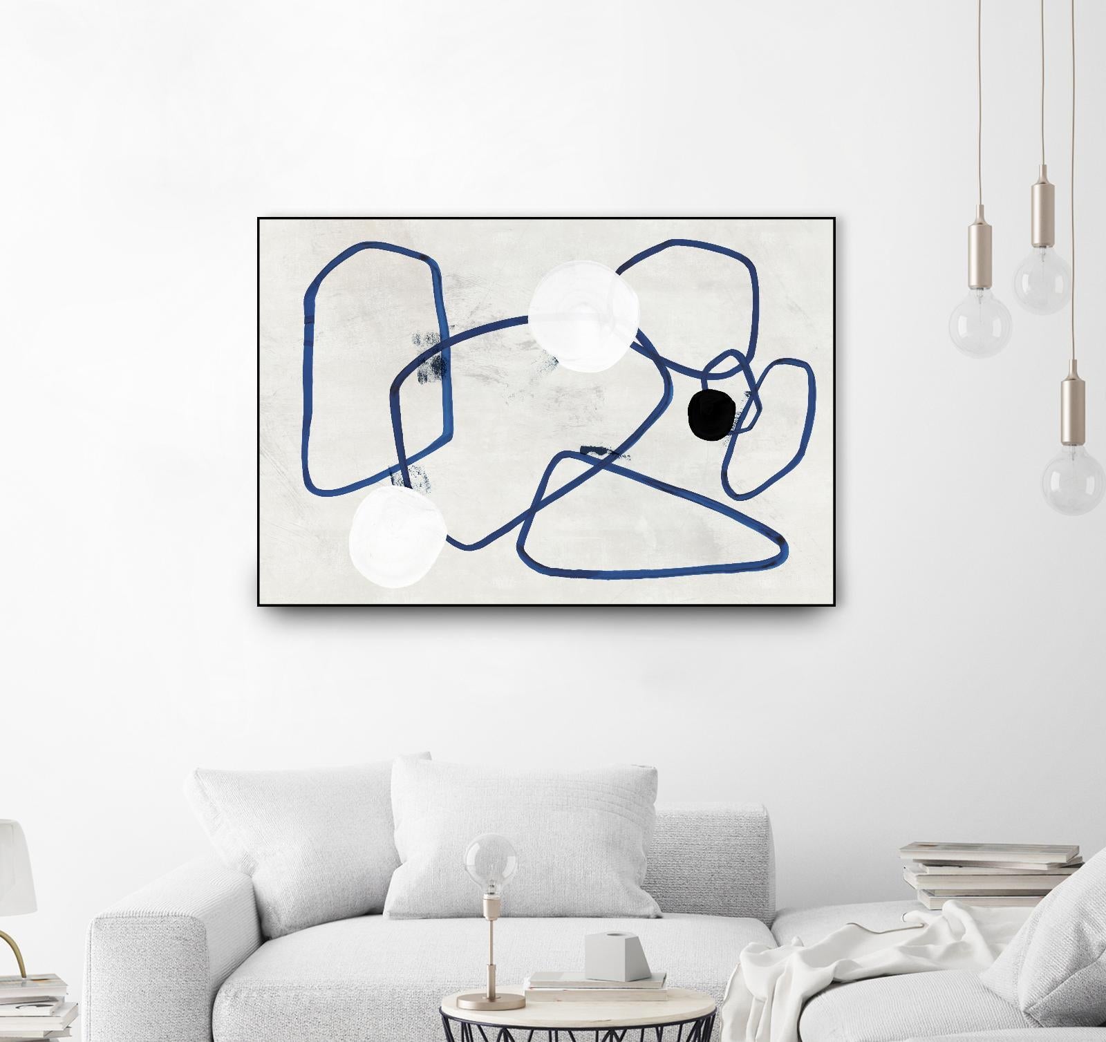 Midblue II by PI Studio on GIANT ART - blue shapes abstract