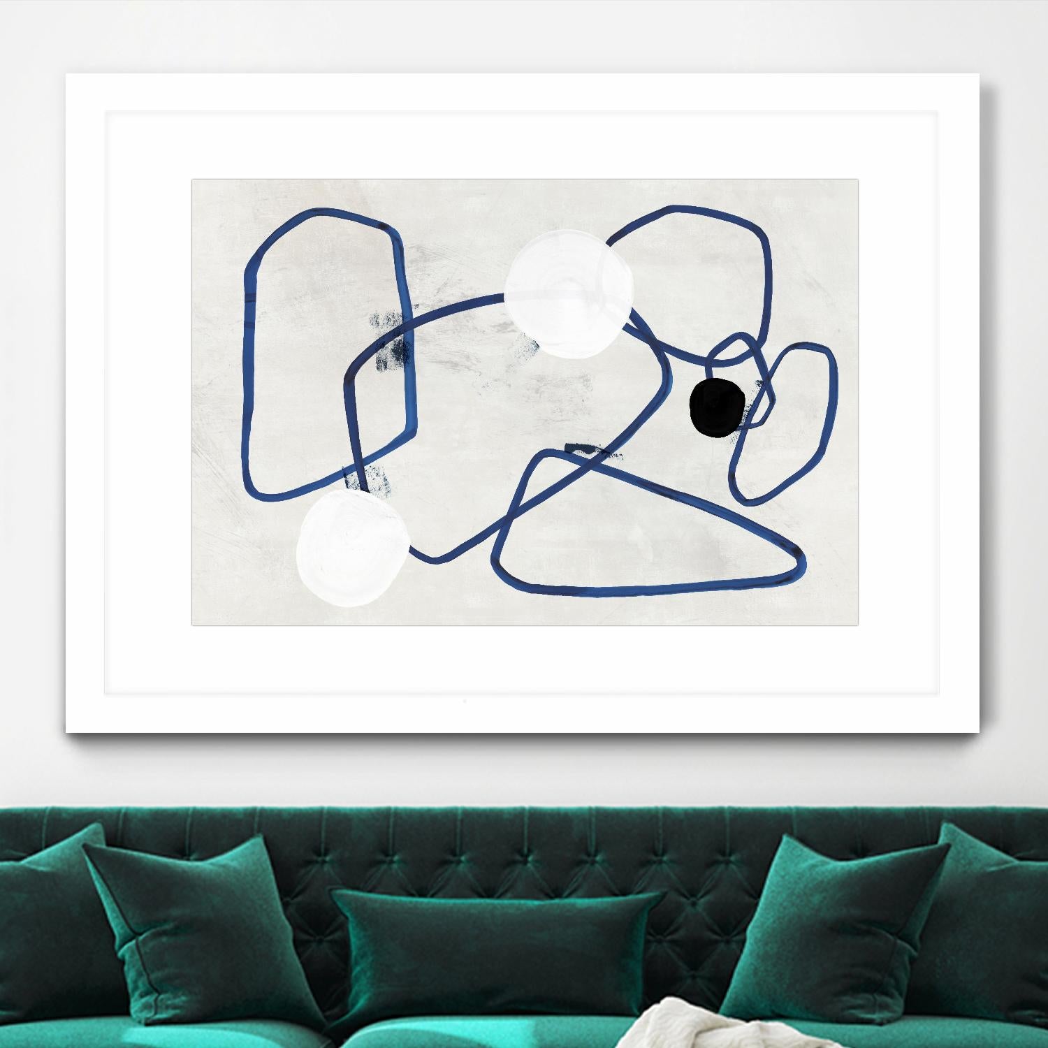 Midblue II by PI Studio on GIANT ART - blue shapes abstract