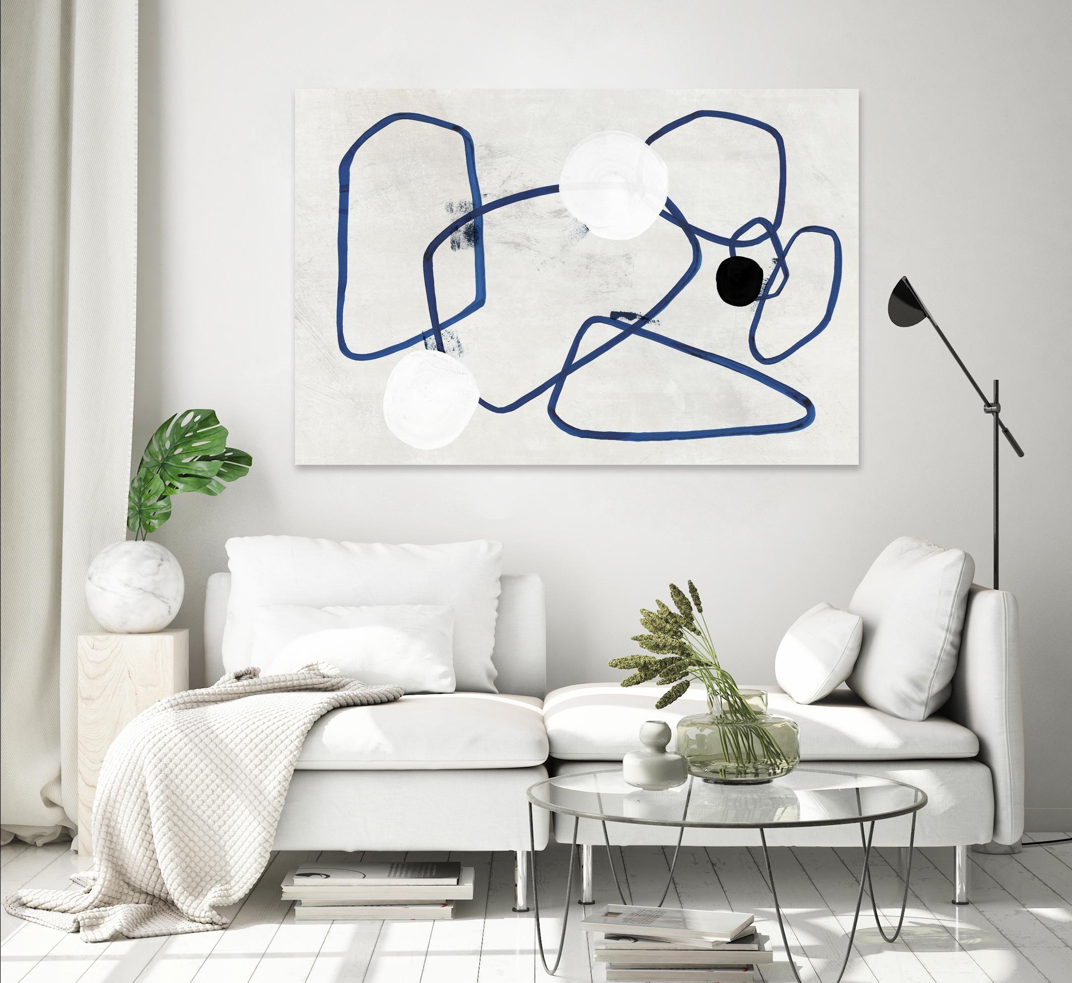 Midblue II by PI Studio on GIANT ART - blue shapes abstract