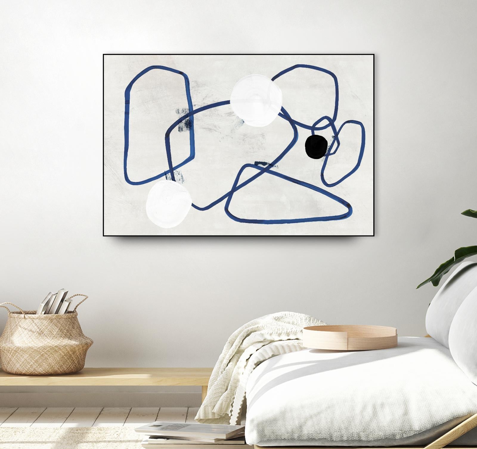 Midblue II by PI Studio on GIANT ART - blue shapes abstract