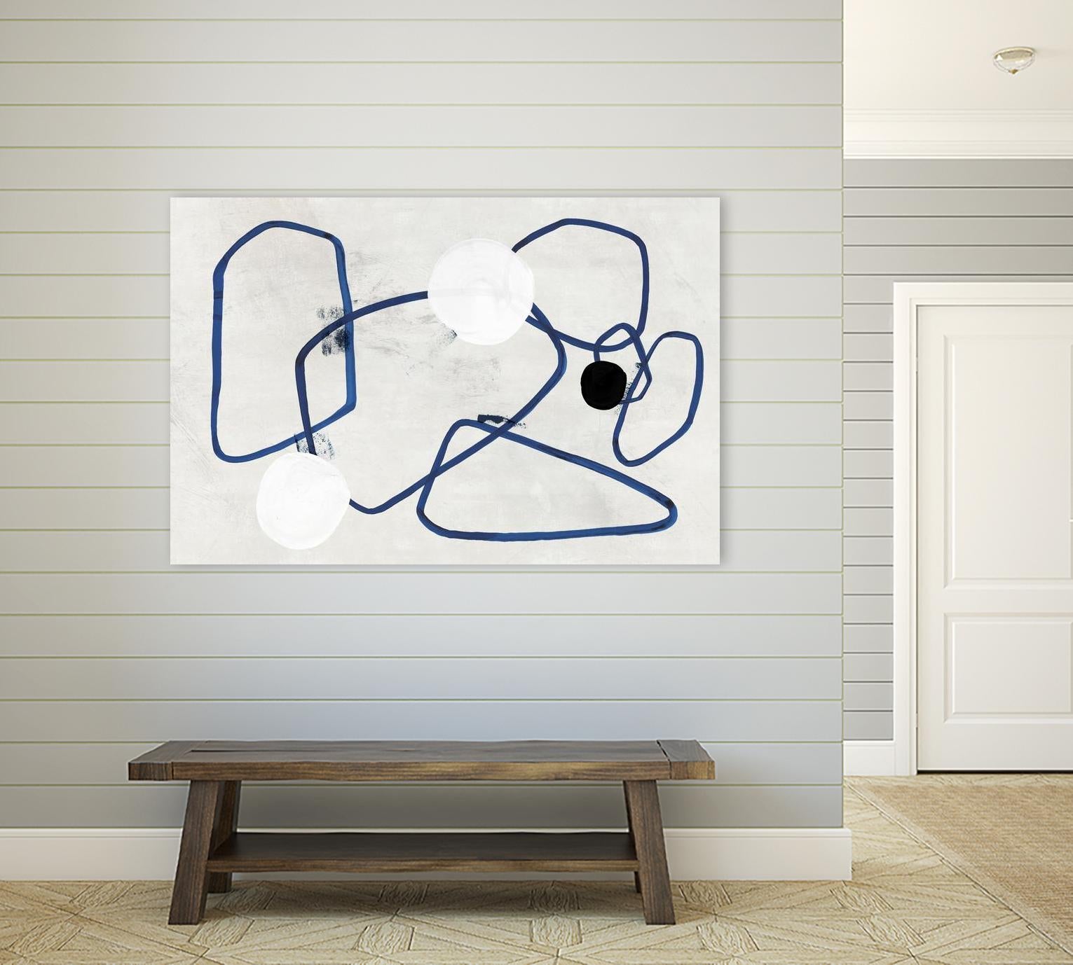 Midblue II by PI Studio on GIANT ART - blue shapes abstract