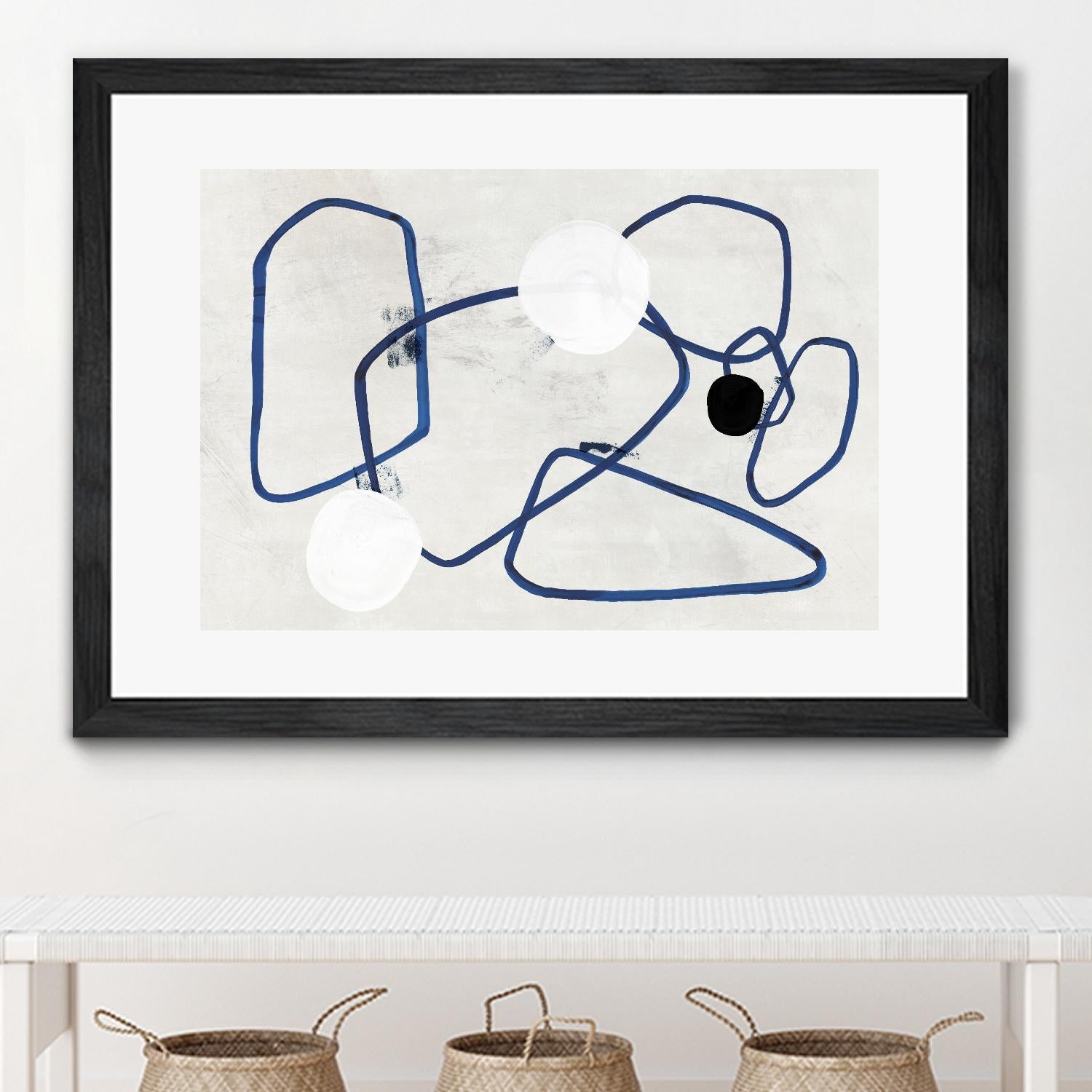 Midblue II by PI Studio on GIANT ART - blue shapes abstract