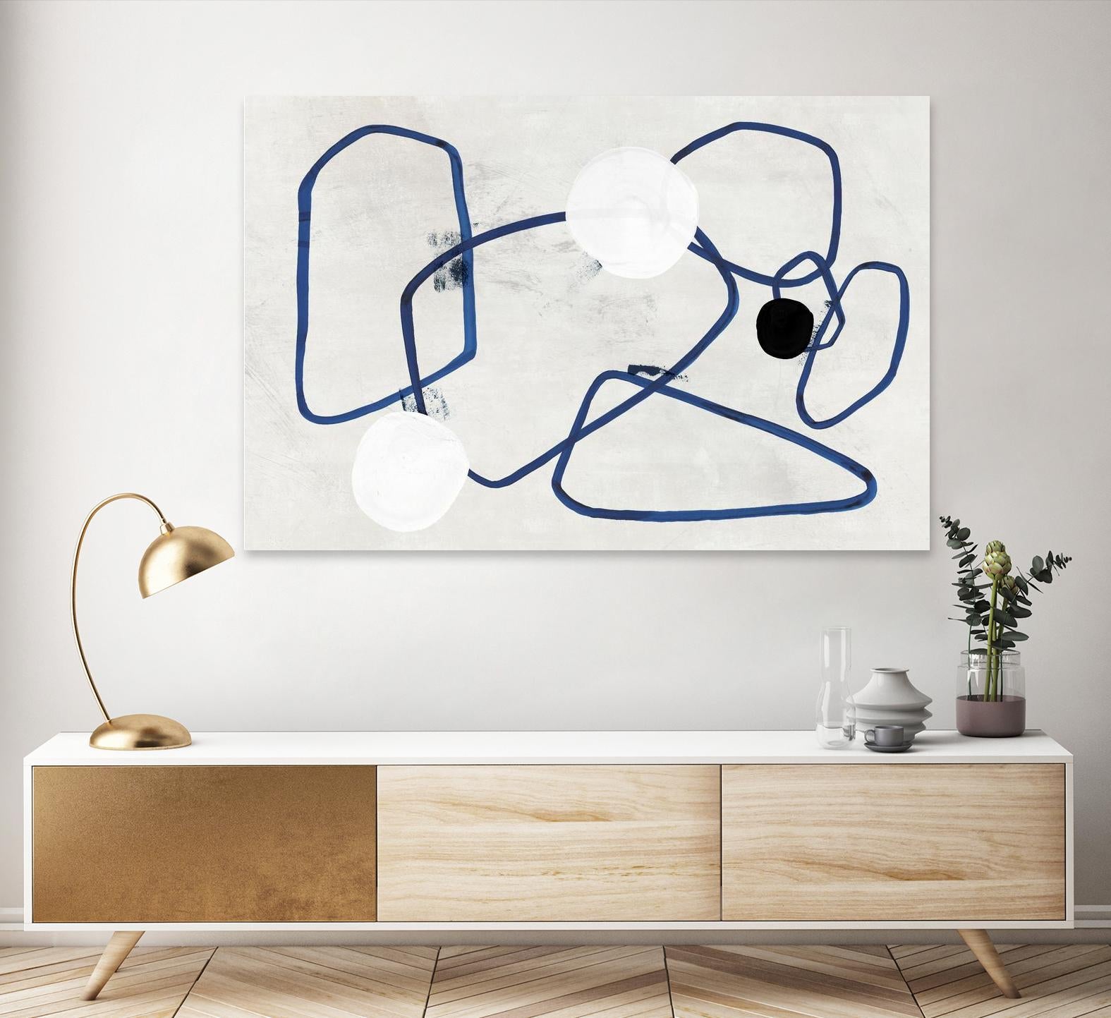 Midblue II by PI Studio on GIANT ART - blue shapes abstract