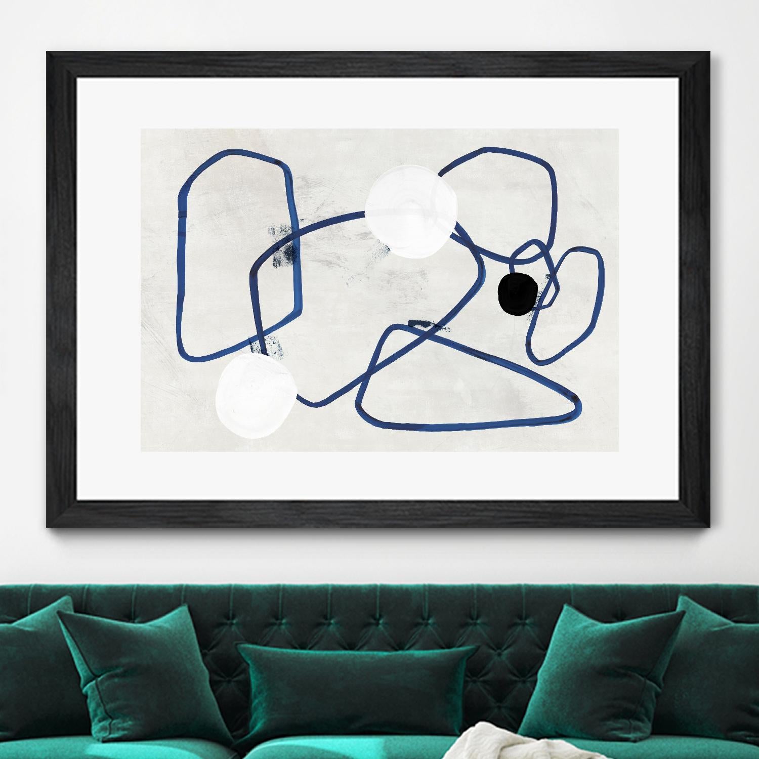 Midblue II by PI Studio on GIANT ART - blue shapes abstract