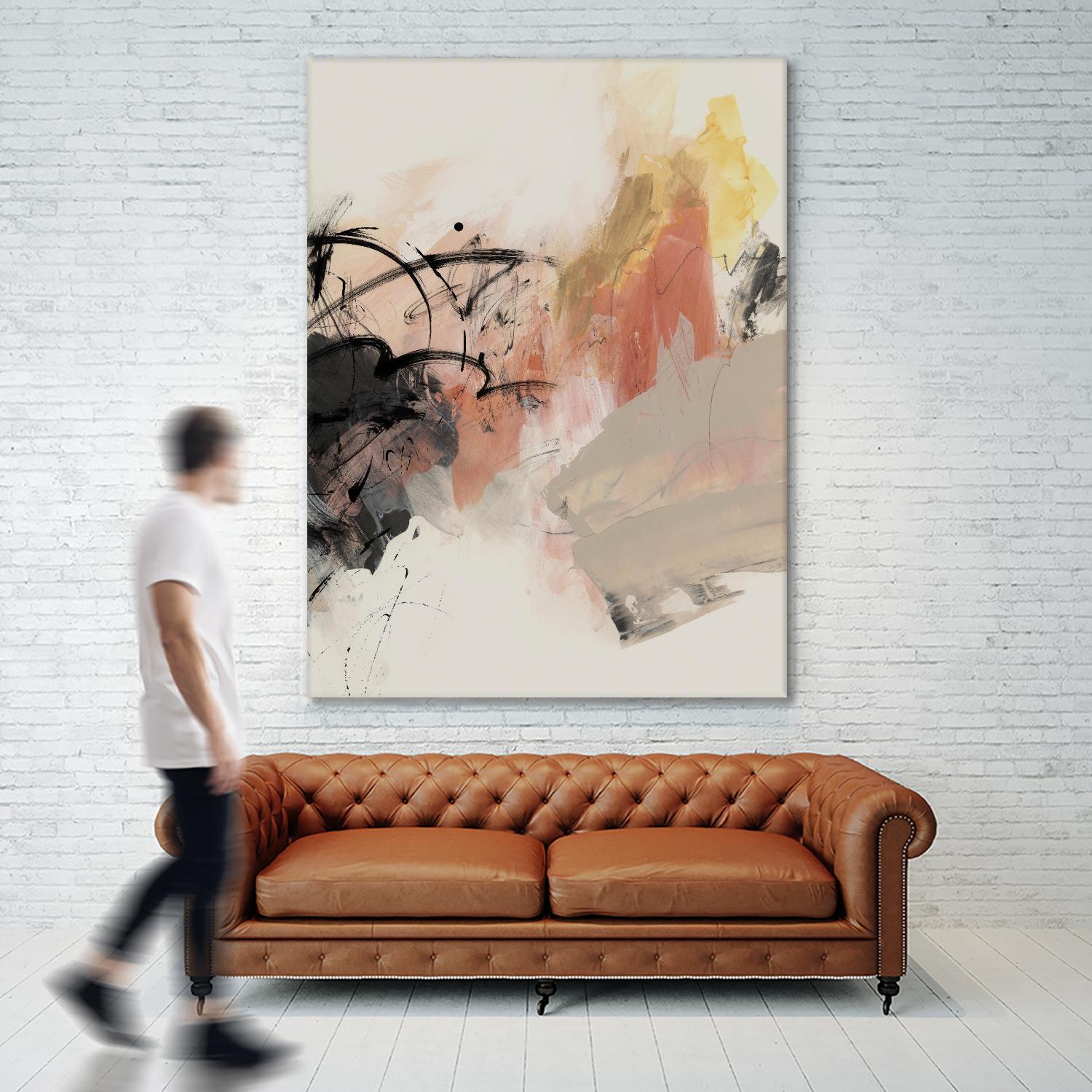 Grapefruit I by PI Studio on GIANT ART - pink abstract abstract