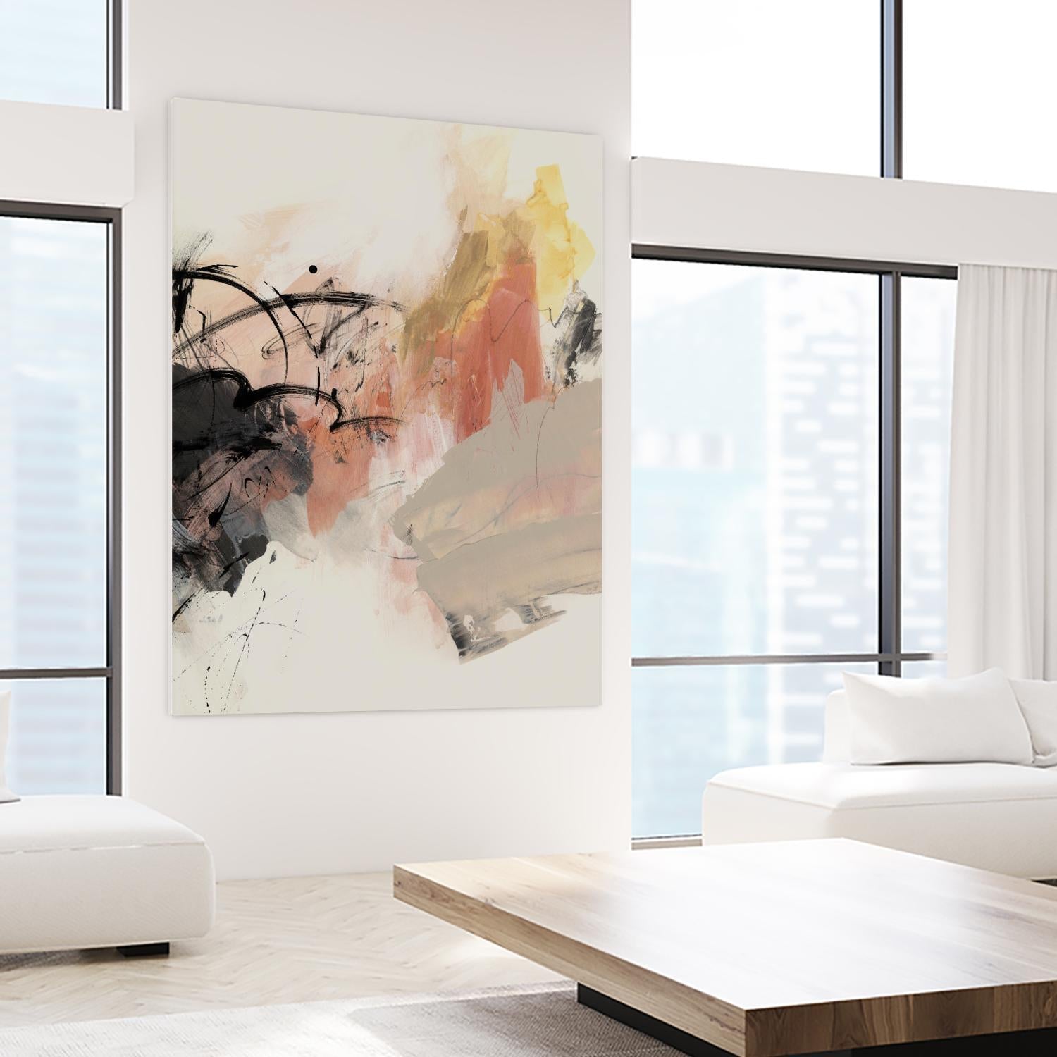 Grapefruit I by PI Studio on GIANT ART - pink abstract abstract