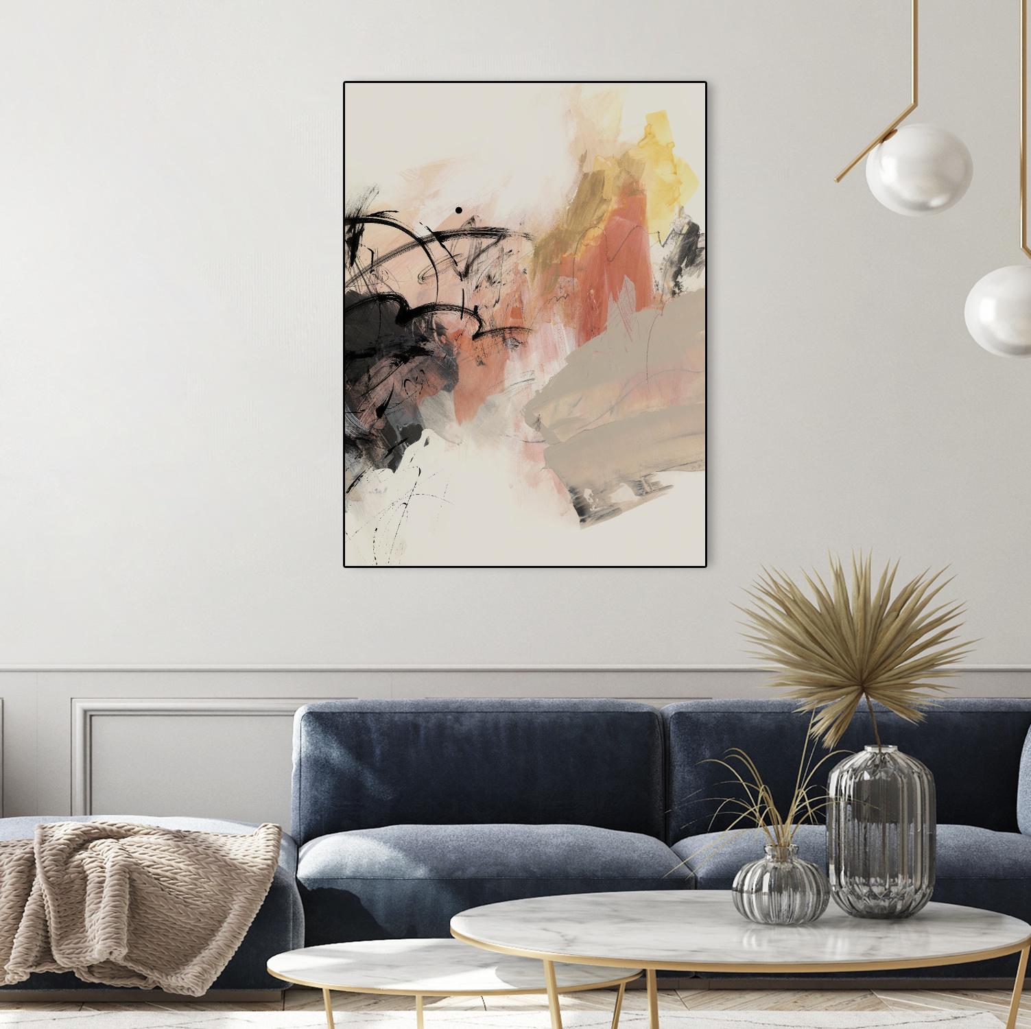 Grapefruit I by PI Studio on GIANT ART - pink abstract abstract