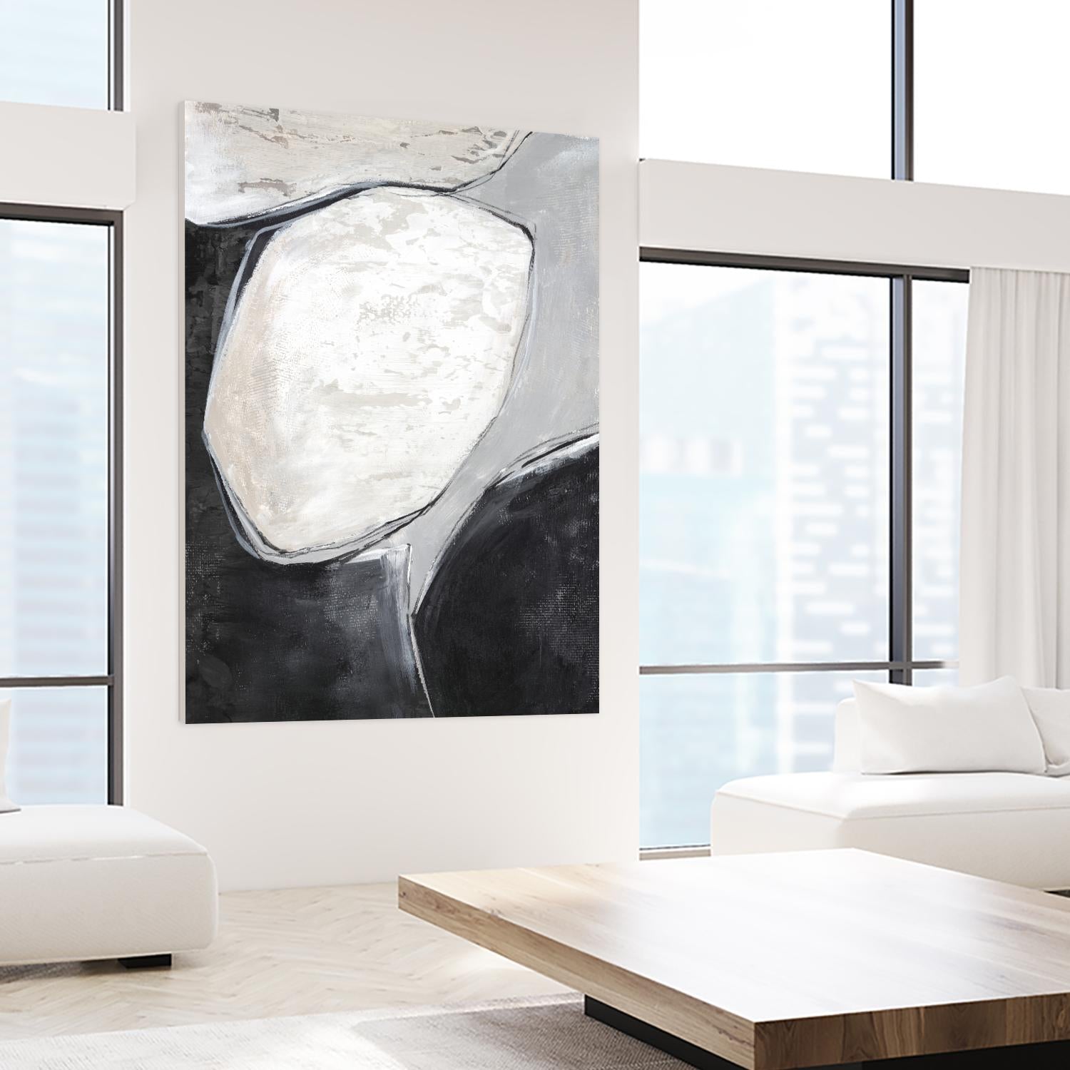 Falling Rocks I by PI Studio on GIANT ART - grey  shapes