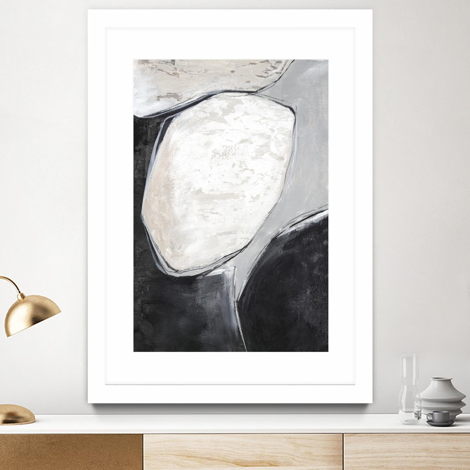 Falling Rocks I by PI Studio on GIANT ART - grey  shapes