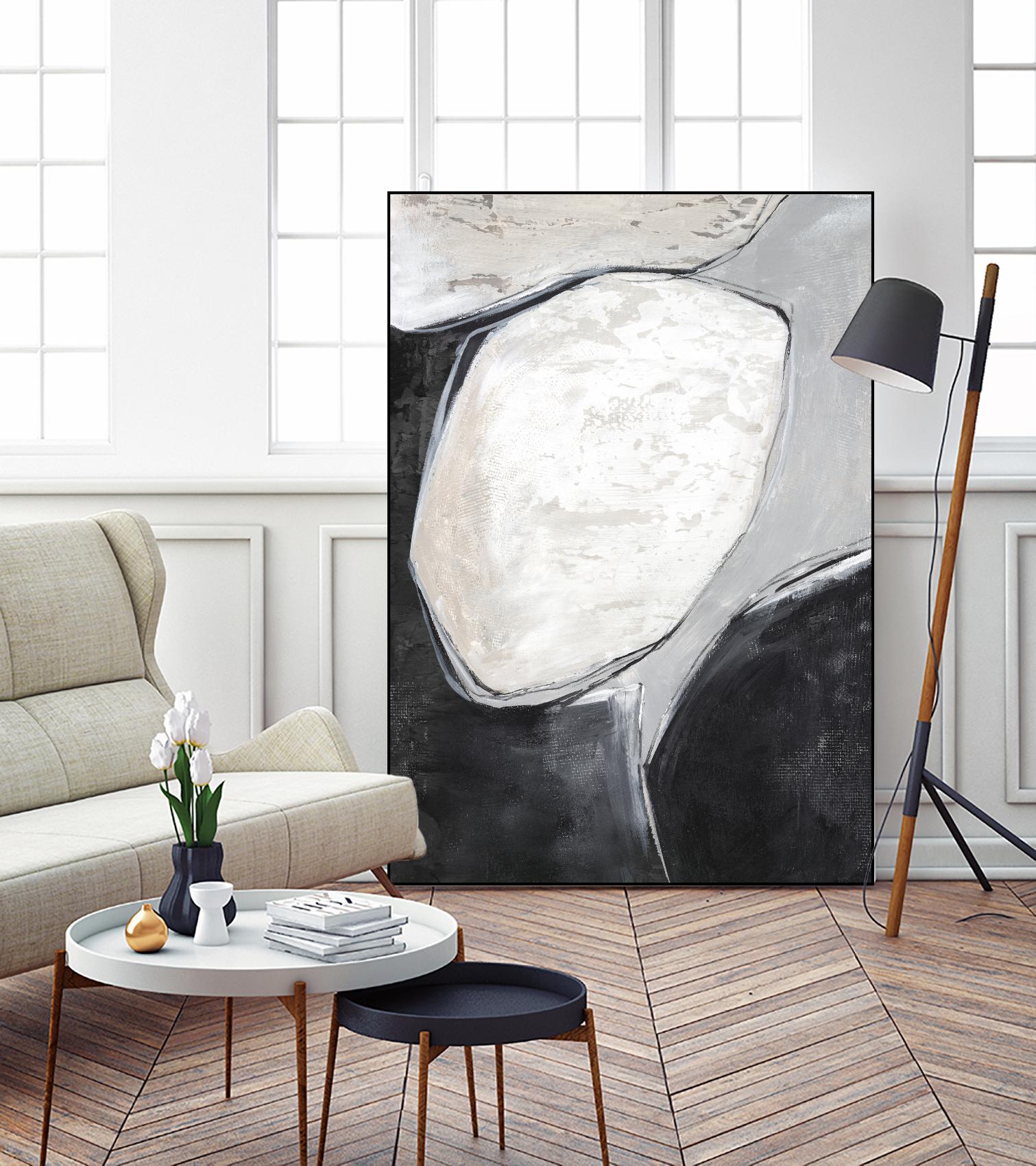 Falling Rocks I by PI Studio on GIANT ART - grey  shapes