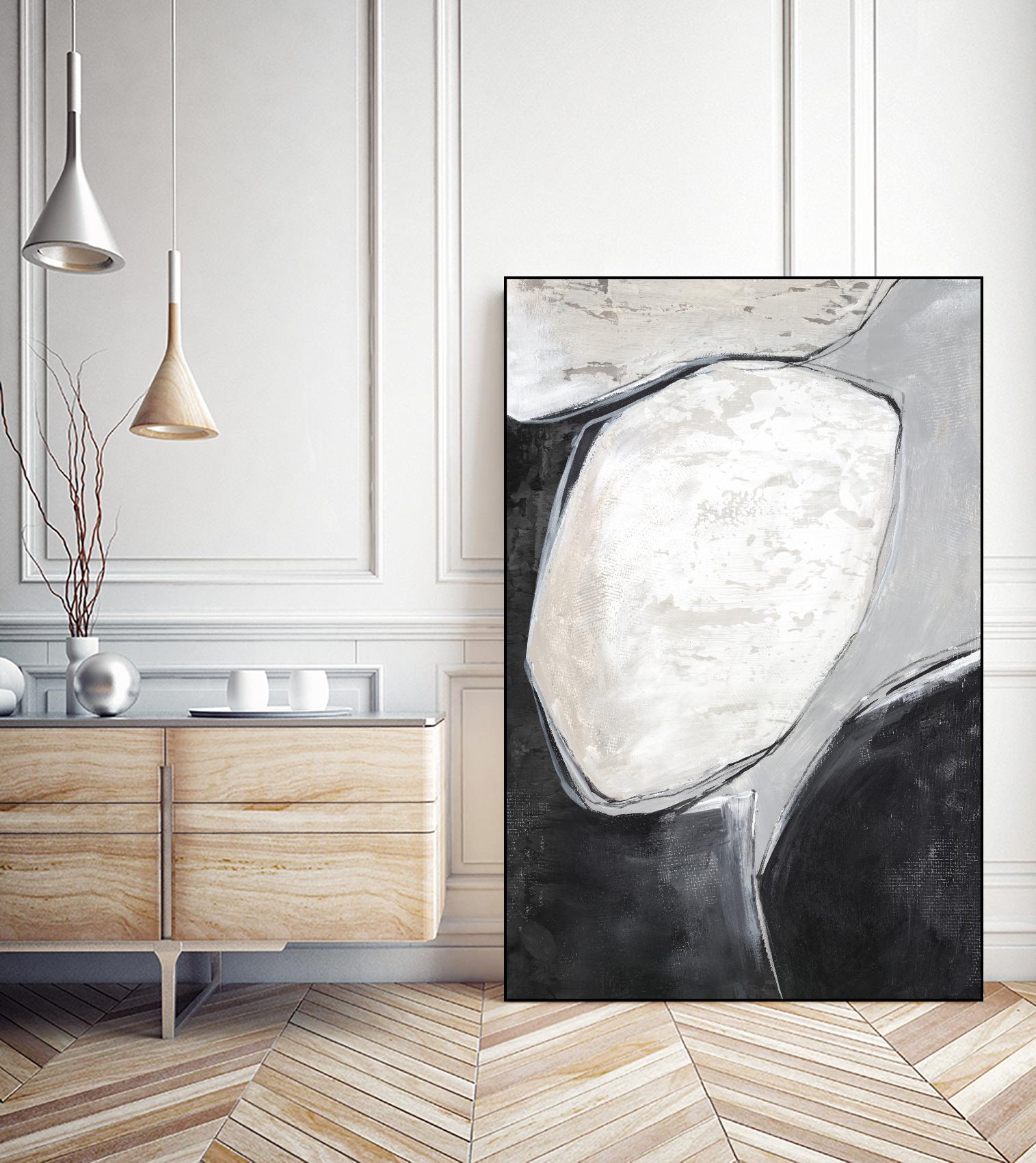 Falling Rocks I by PI Studio on GIANT ART - grey  shapes