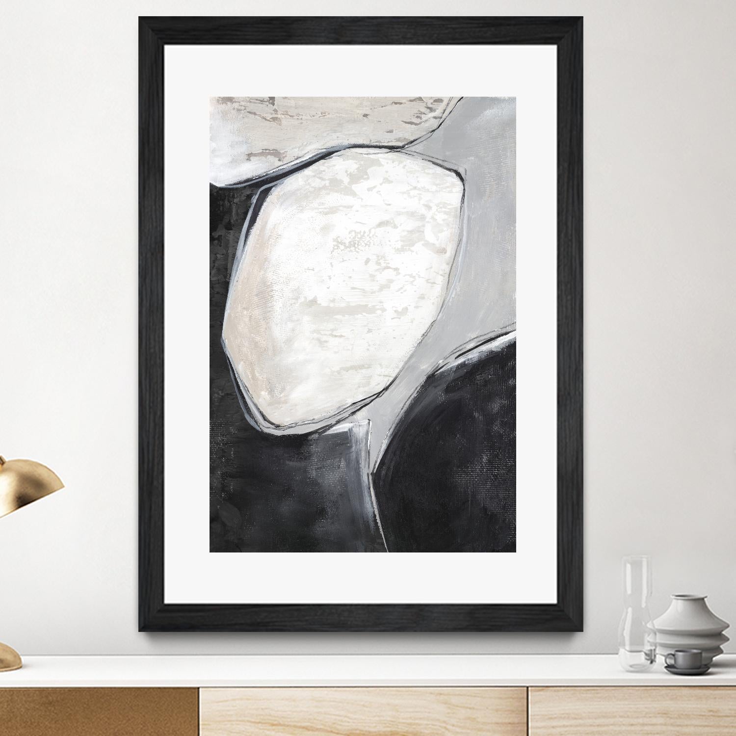 Falling Rocks I by PI Studio on GIANT ART - grey  shapes