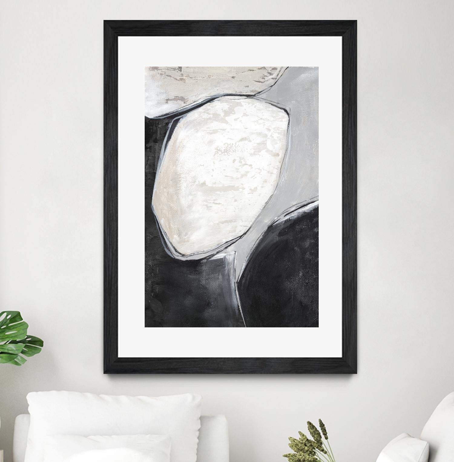 Falling Rocks I by PI Studio on GIANT ART - grey  shapes