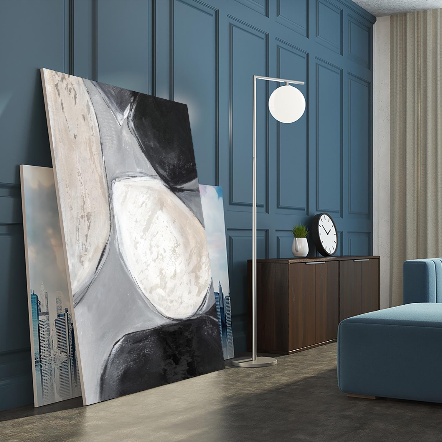 Falling Rocks II by PI Studio on GIANT ART - white shapes abstract