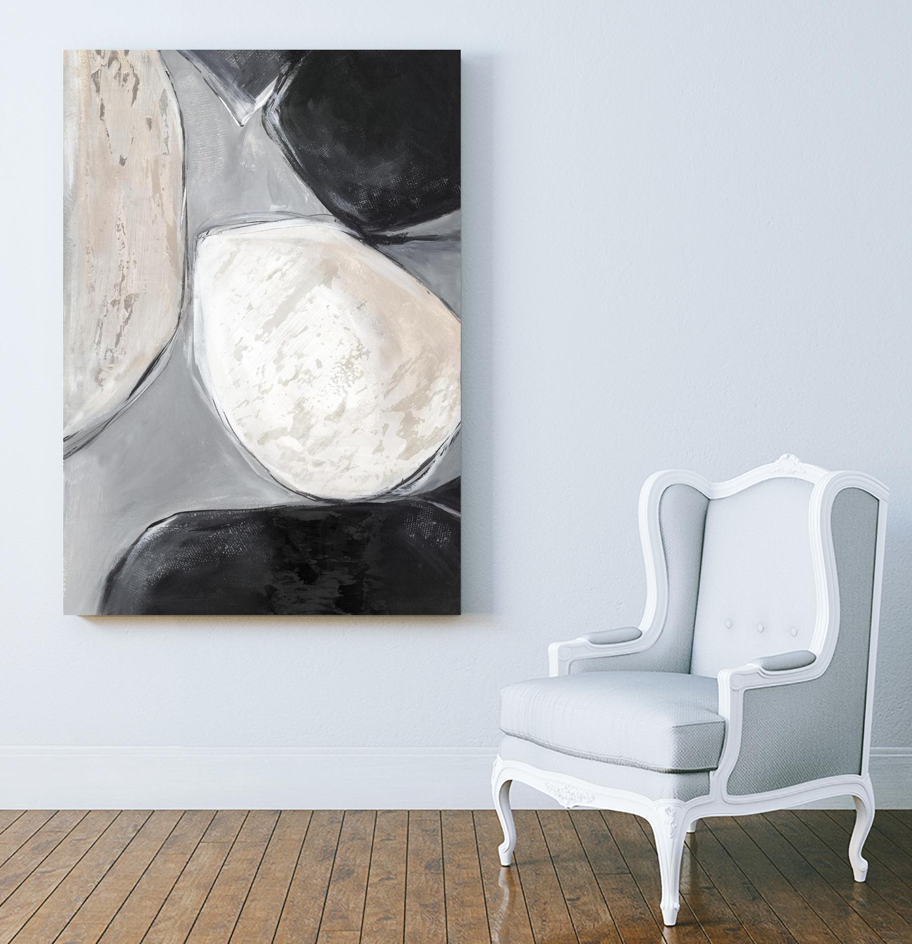 Falling Rocks II by PI Studio on GIANT ART - white shapes abstract