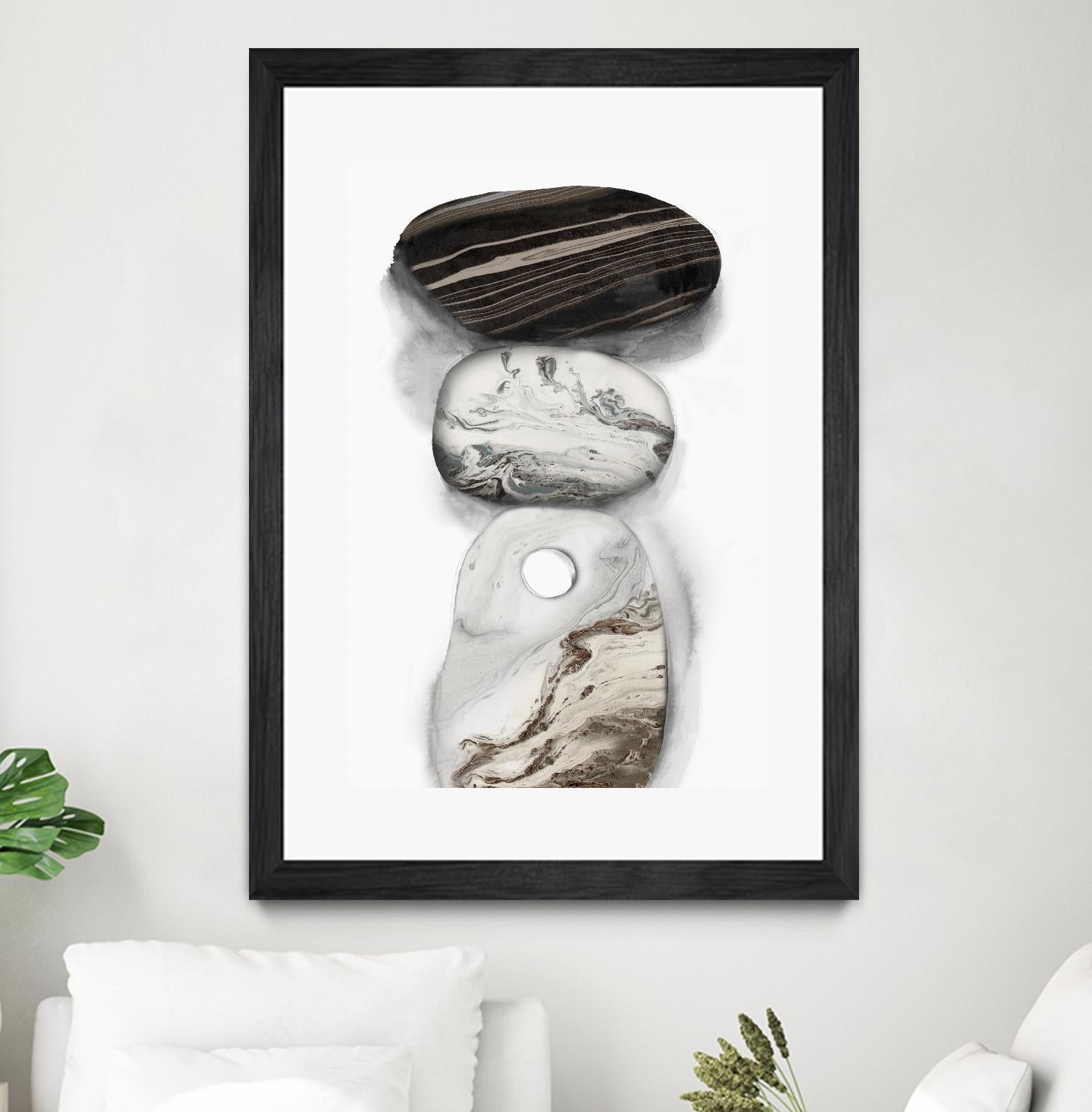 Majestic Rocks I by PI Studio on GIANT ART - white abstract