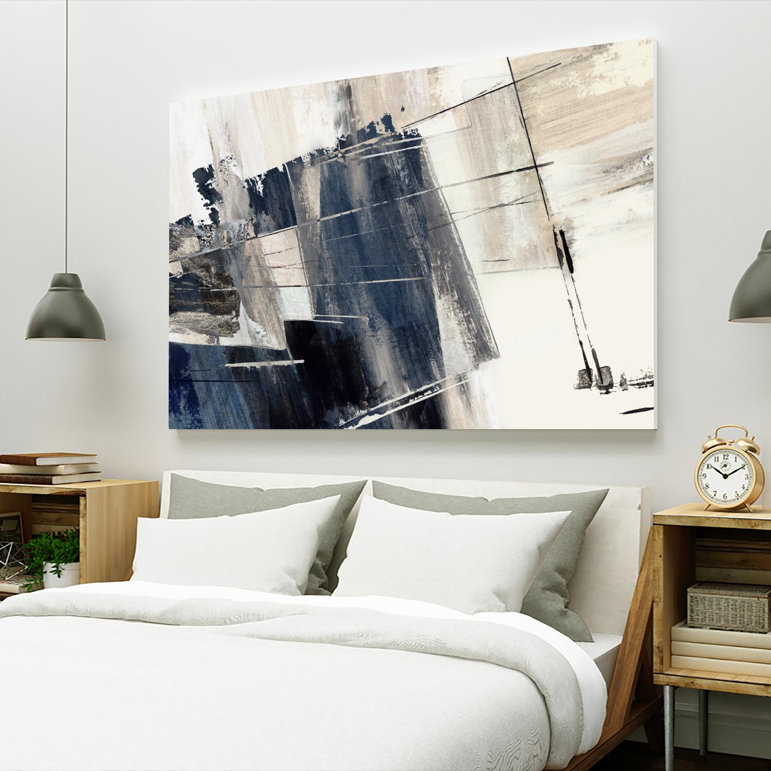 Forward Blue by PI Studio on GIANT ART - beige abstract painting