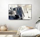 Forward Blue by PI Studio on GIANT ART - beige abstract painting