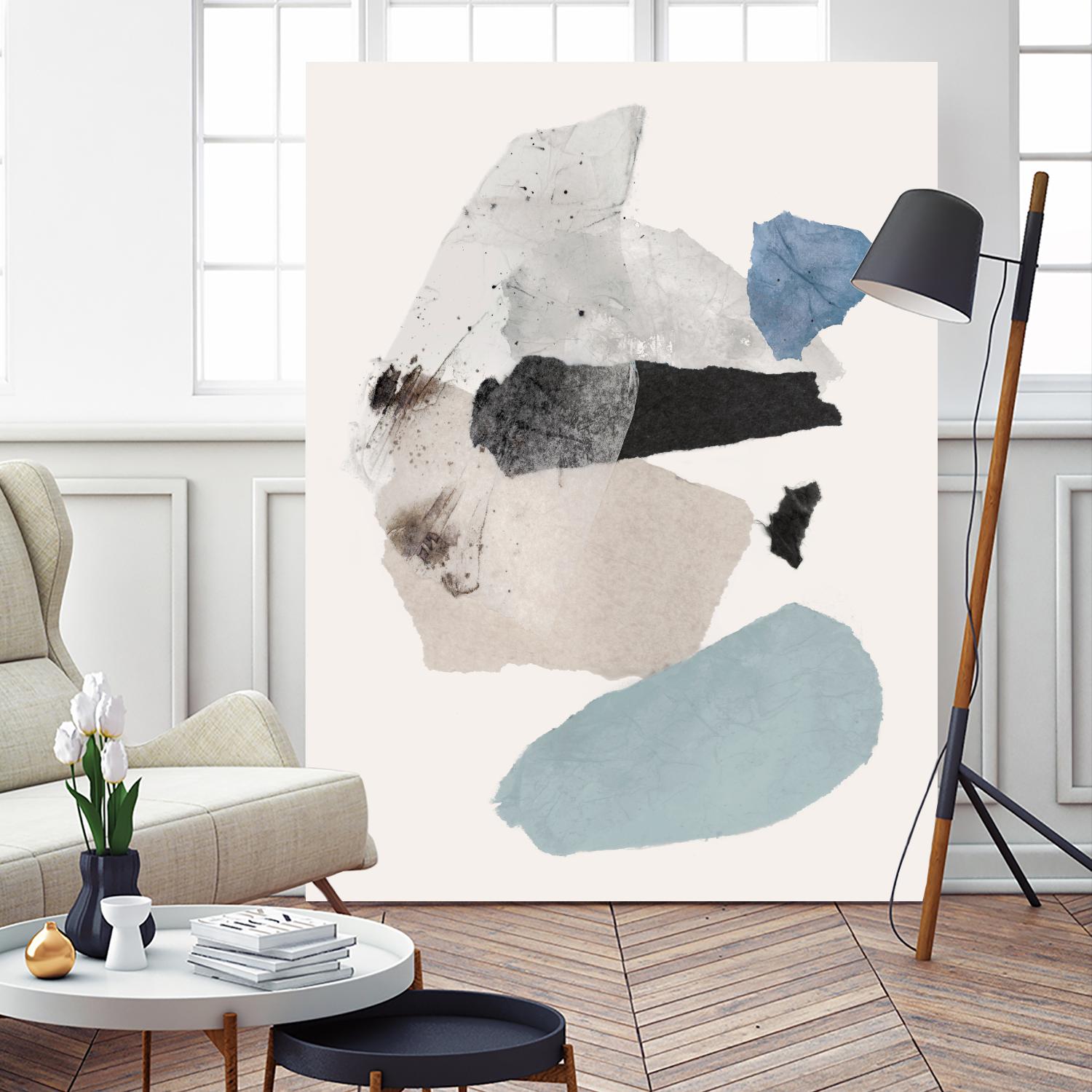 Pieces of Fun II by PI Studio on GIANT ART - beige abstract