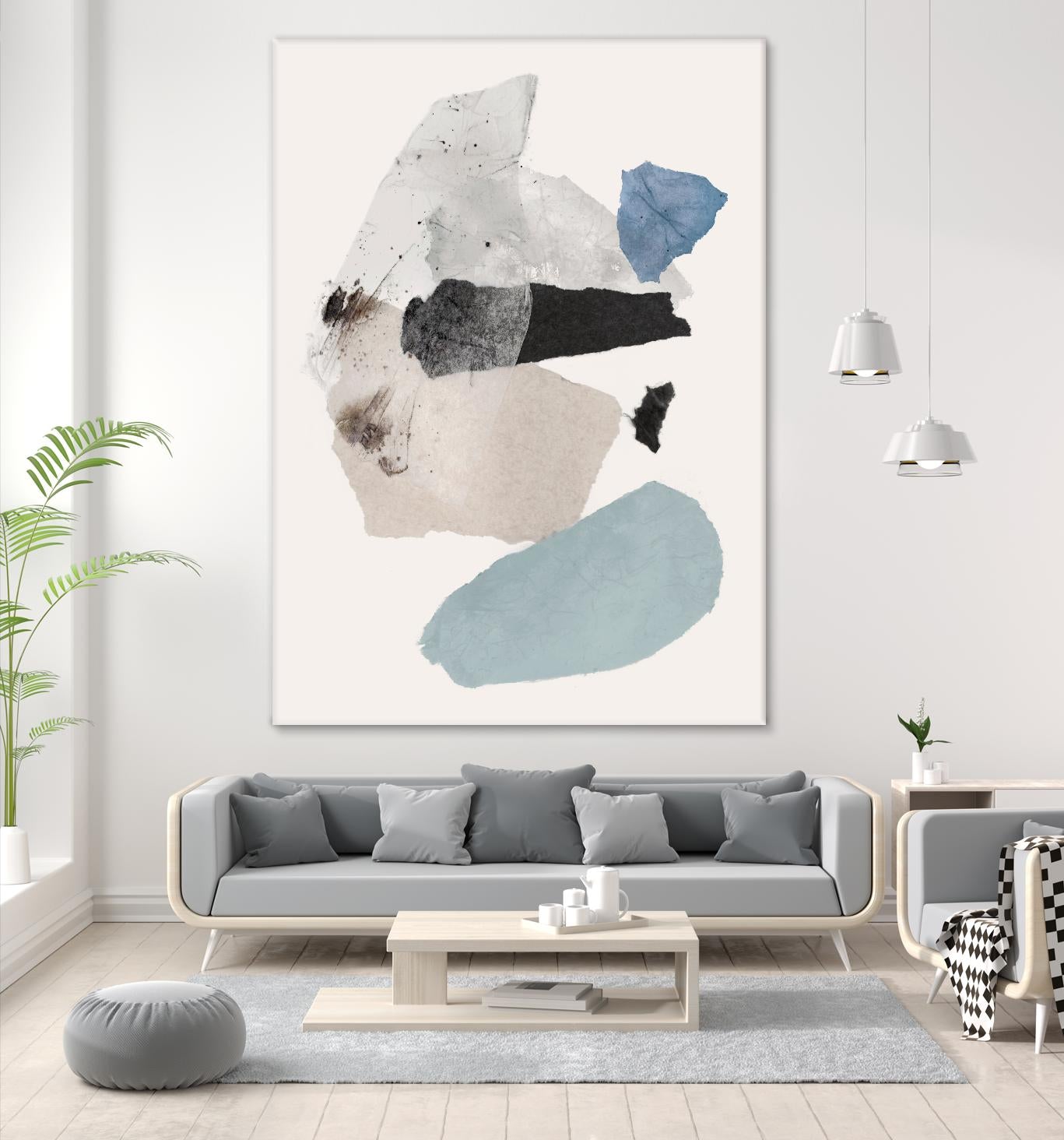 Pieces of Fun II by PI Studio on GIANT ART - beige abstract