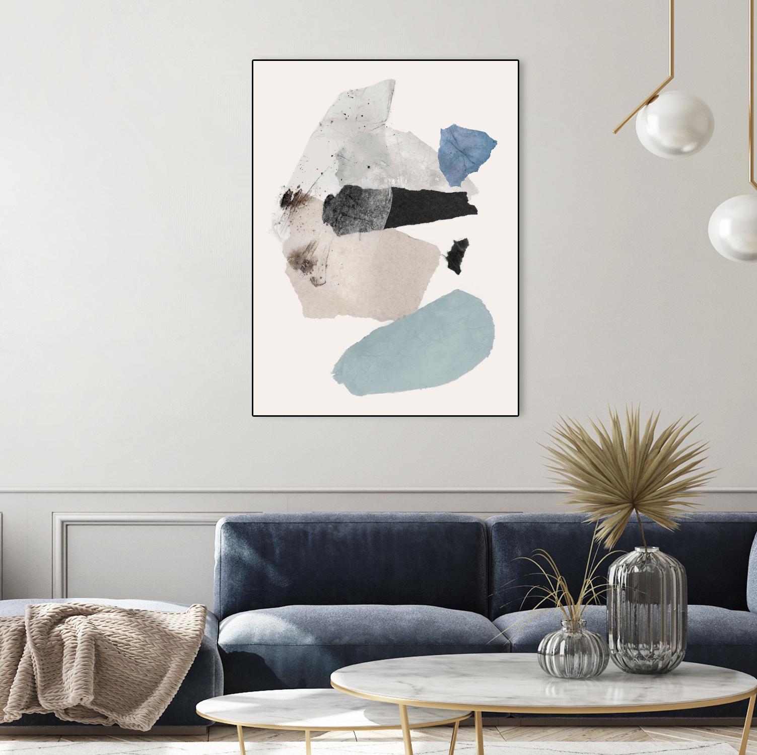 Pieces of Fun II by PI Studio on GIANT ART - beige abstract