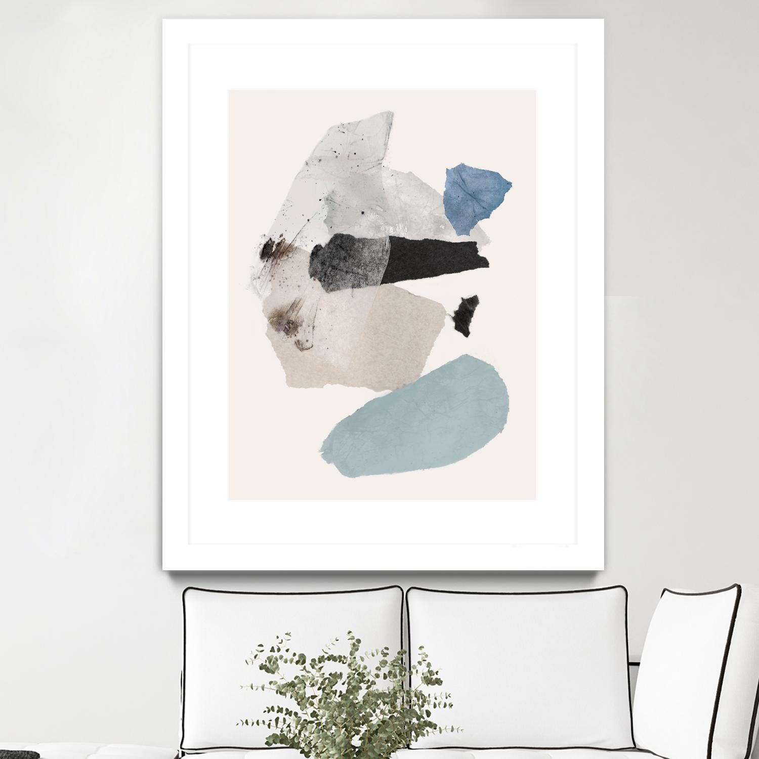 Pieces of Fun II by PI Studio on GIANT ART - beige abstract