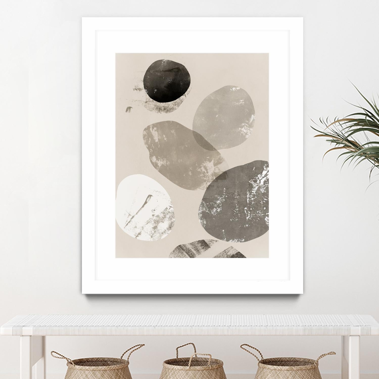 Floating Rocks I by PI Studio on GIANT ART - beige abstract