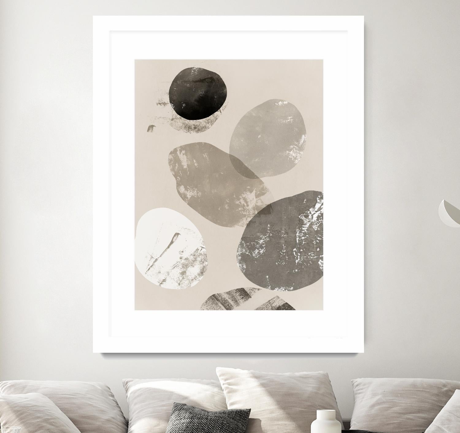 Floating Rocks I by PI Studio on GIANT ART - beige abstract