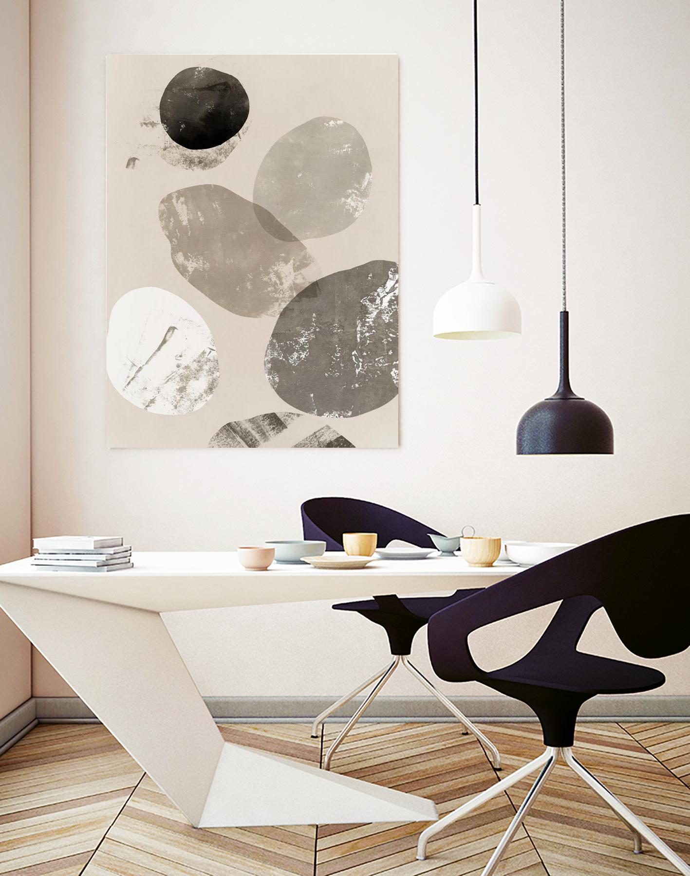 Floating Rocks I by PI Studio on GIANT ART - beige abstract