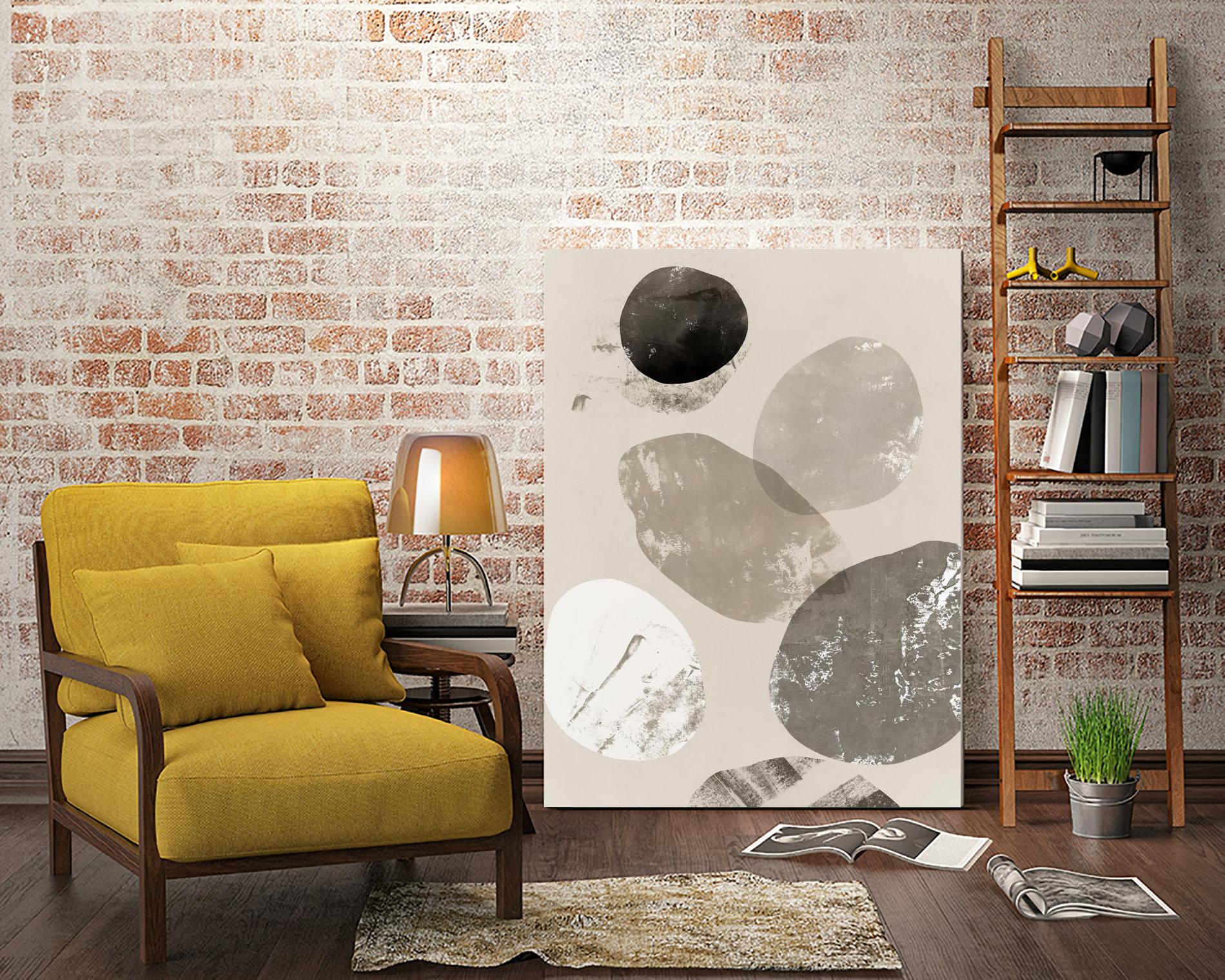 Floating Rocks I by PI Studio on GIANT ART - beige abstract