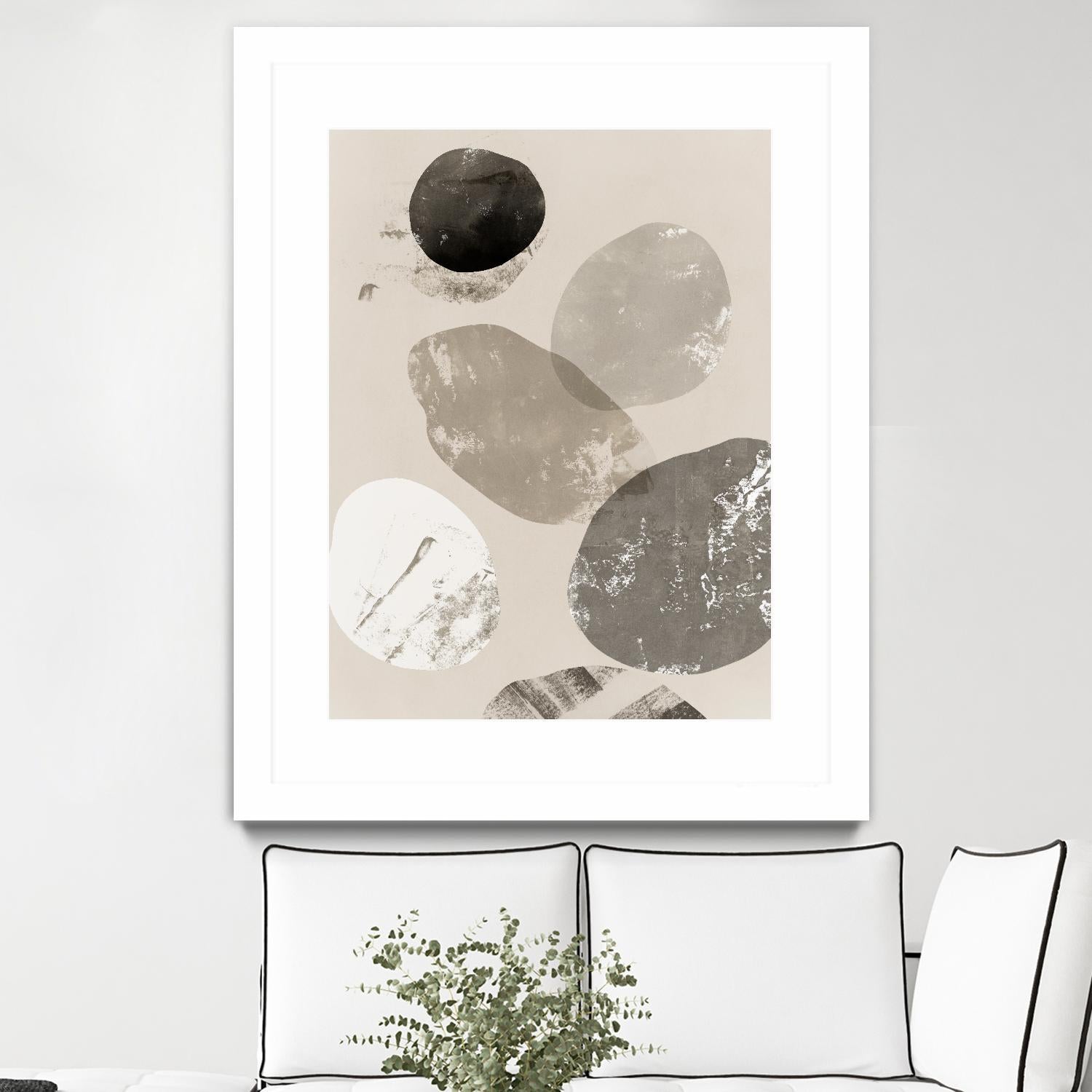 Floating Rocks I by PI Studio on GIANT ART - beige abstract