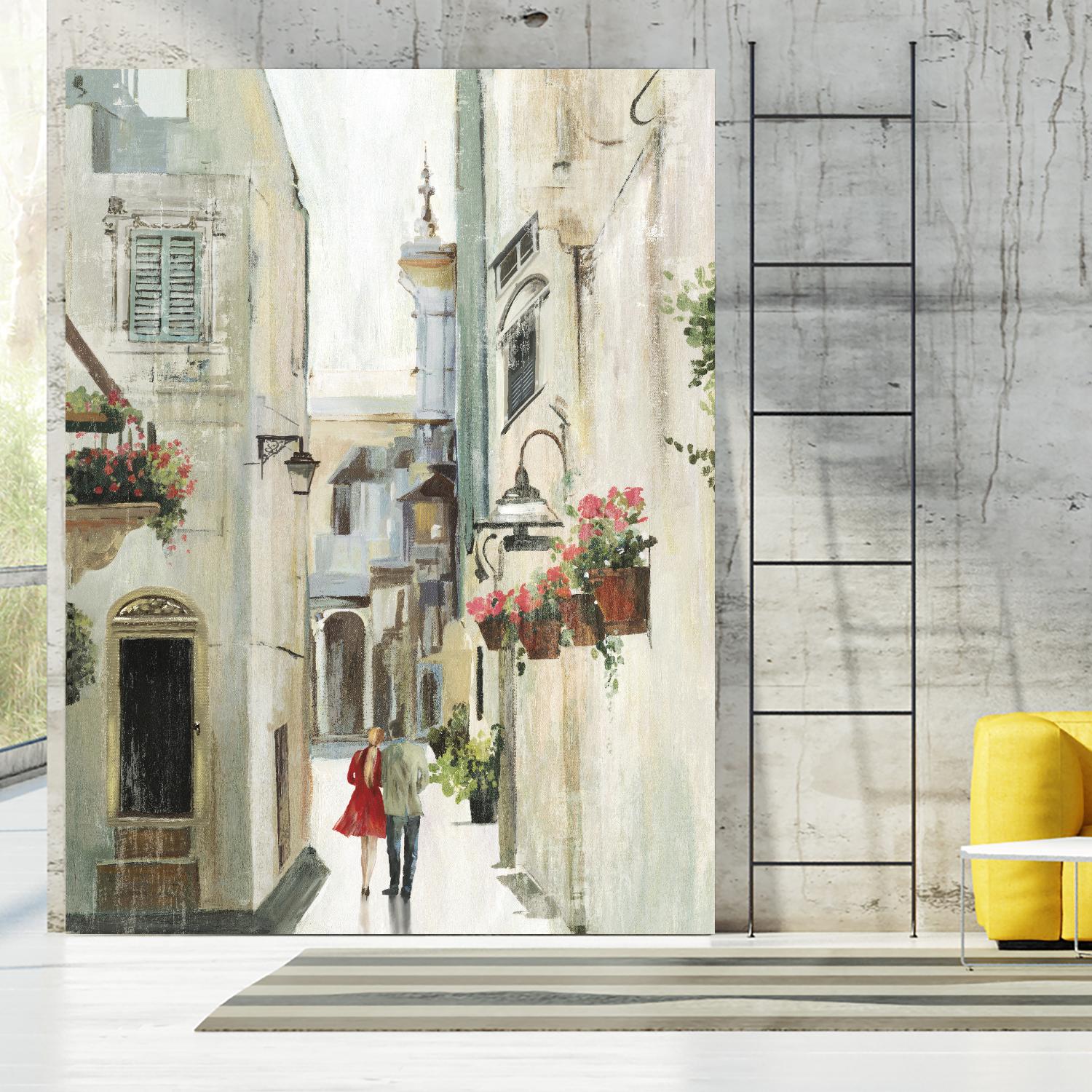 Parisian Walktrough by Allison Pearce on GIANT ART - beige floral