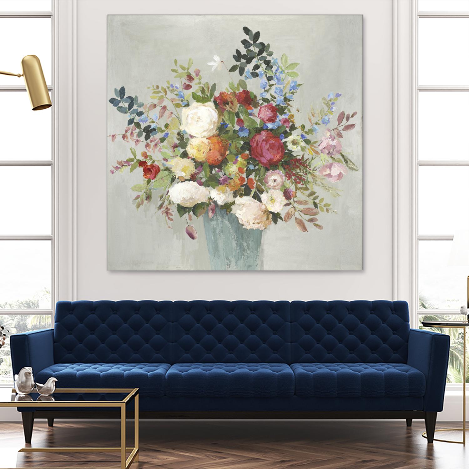 Grande by Allison Pearce on GIANT ART - blue floral